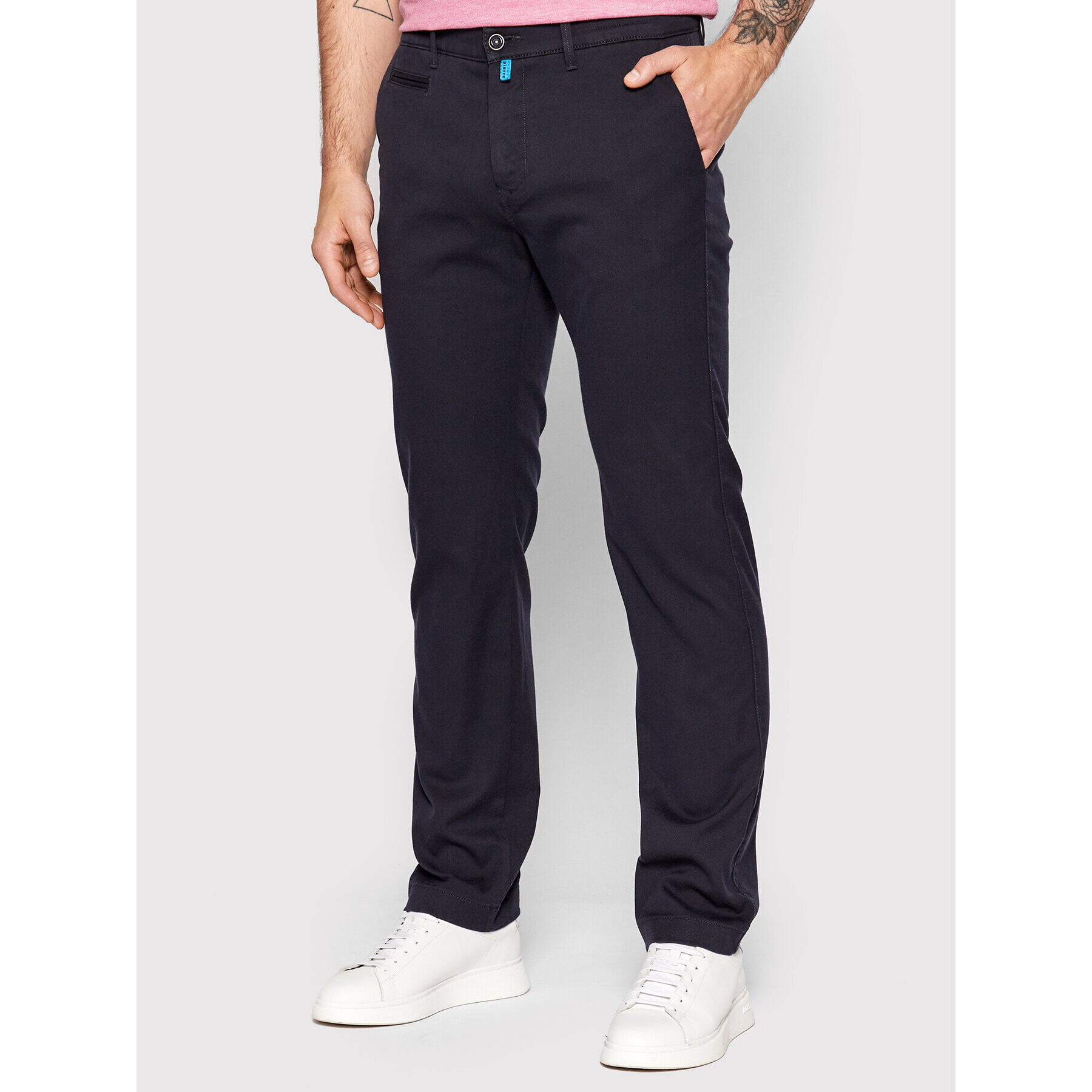 Pierre Cardin Pantaloni din material 33747/000/1003 Bleumarin Lyon Tapered Fit - Pled.ro