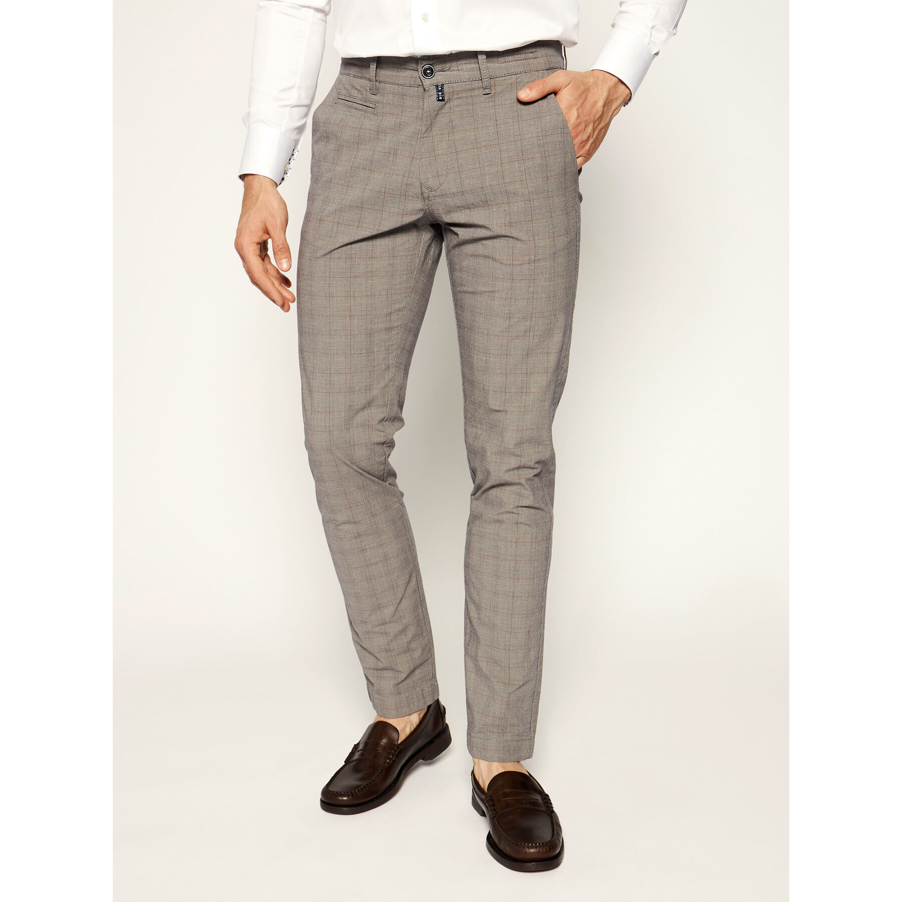 Pierre Cardin Pantaloni din material 33747/000/2693 Gri Modern Fit - Pled.ro