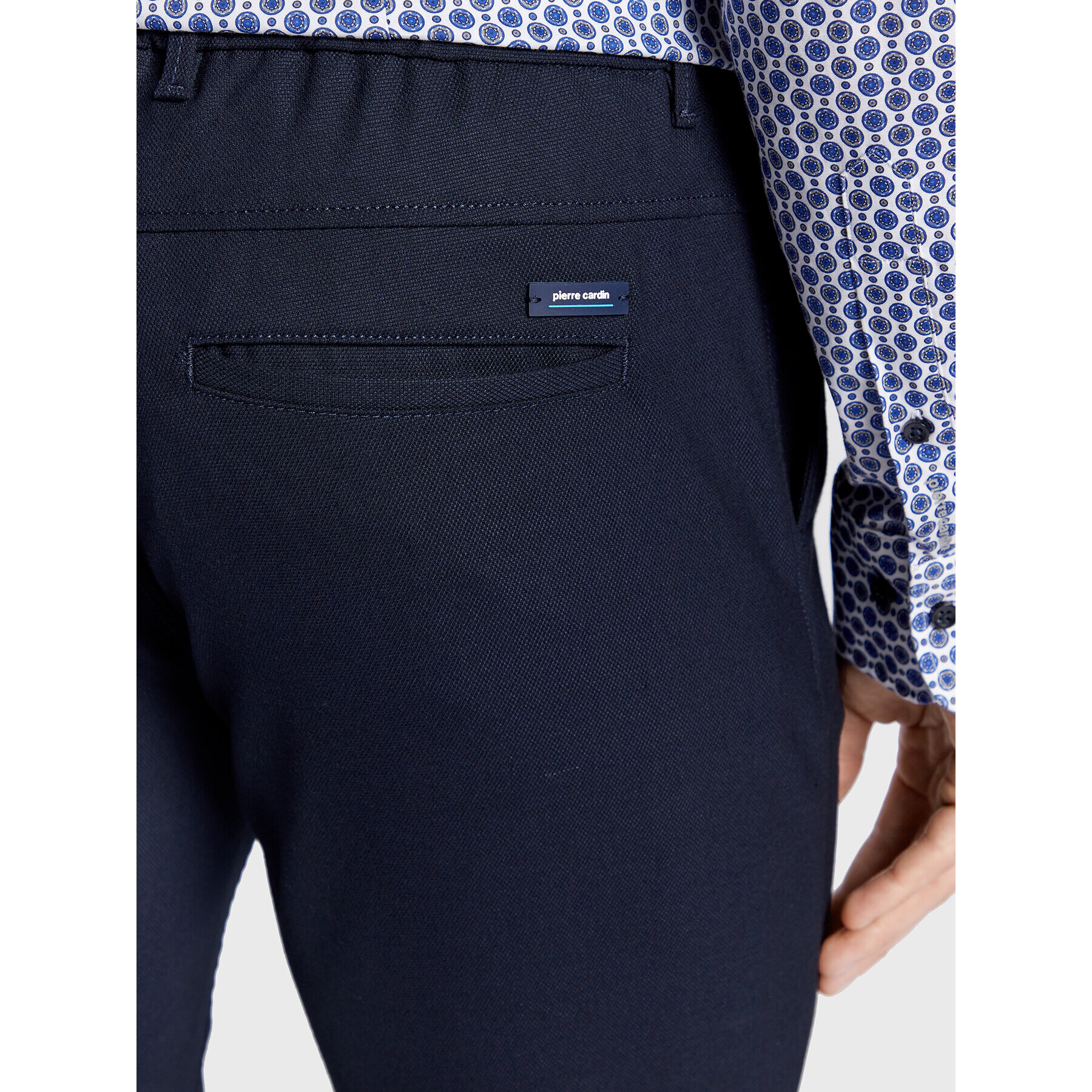 Pierre Cardin Pantaloni din material C3 33760/000/1008 Bleumarin Regular Fit - Pled.ro