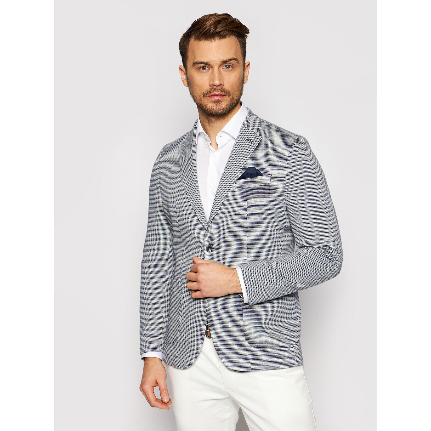 Pierre Cardin Sacou 42306 98303 Albastru Modern Fit - Pled.ro