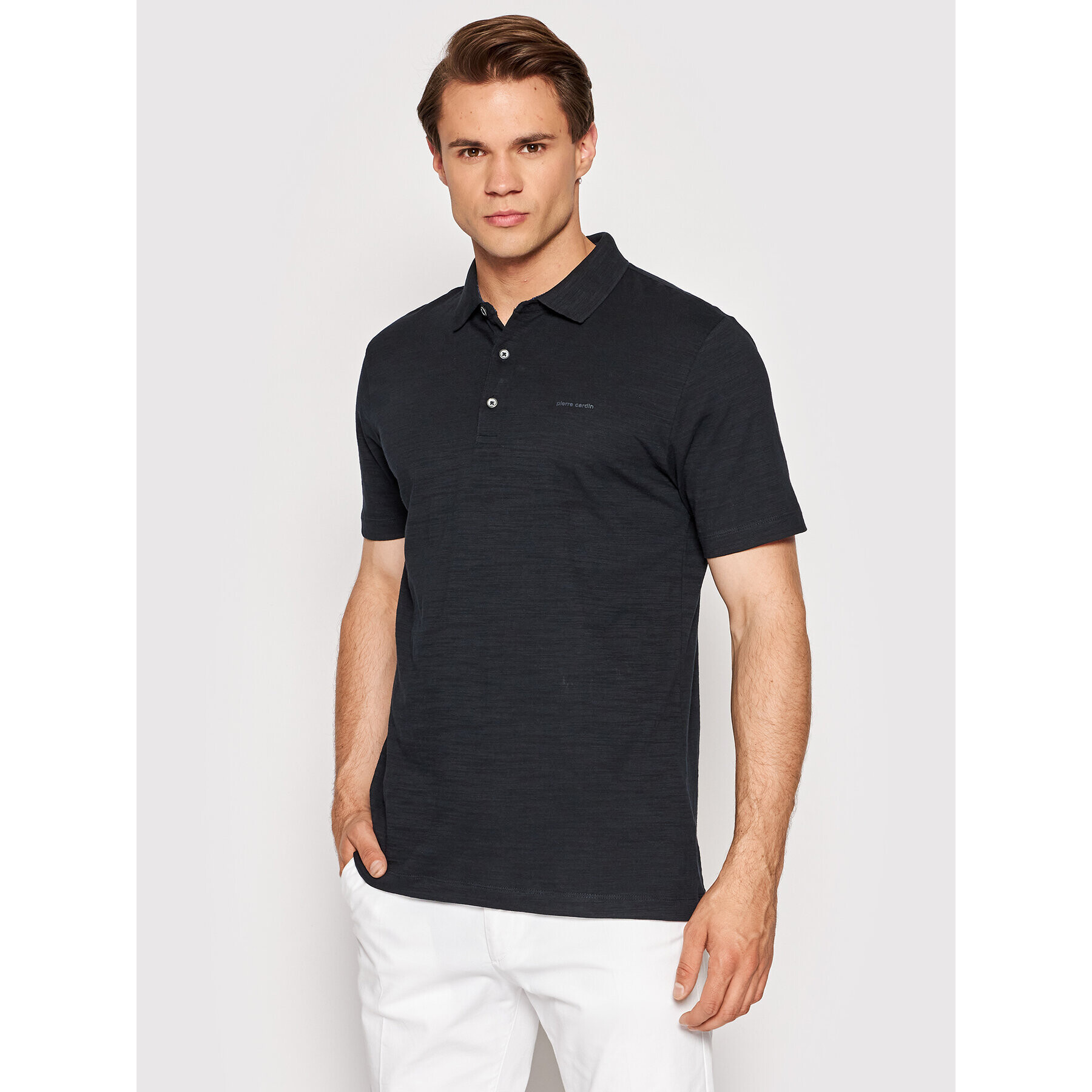 Pierre Cardin Tricou polo 20134/000/2008 Negru Modern Fit - Pled.ro