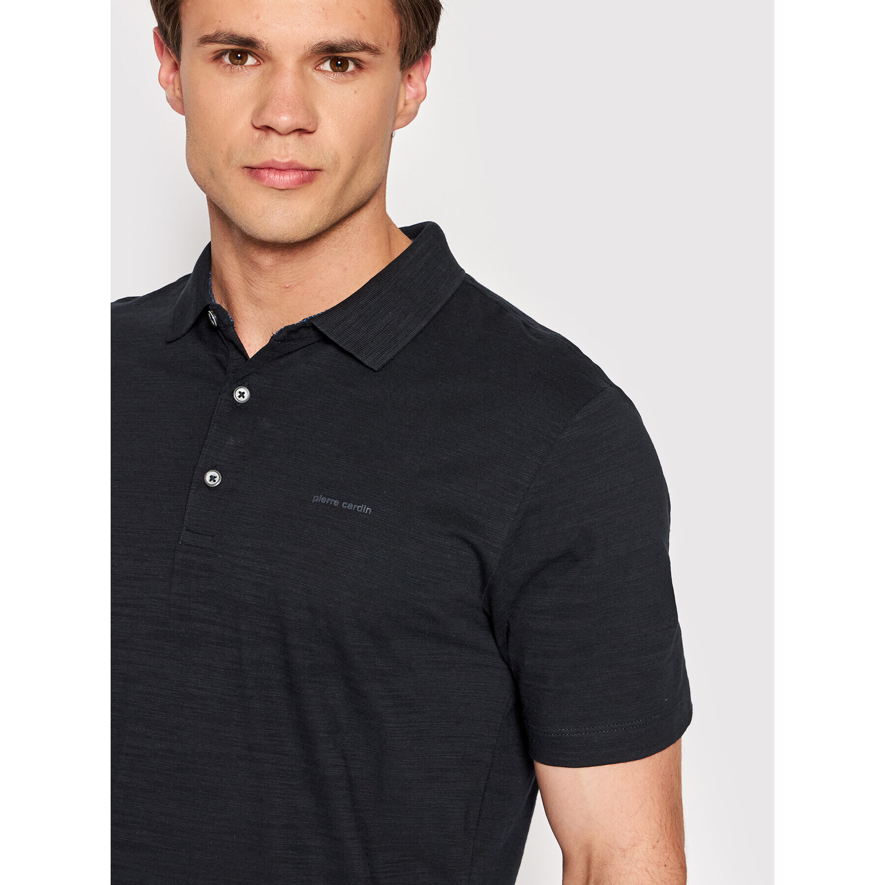 Pierre Cardin Tricou polo 20134/000/2008 Negru Modern Fit - Pled.ro