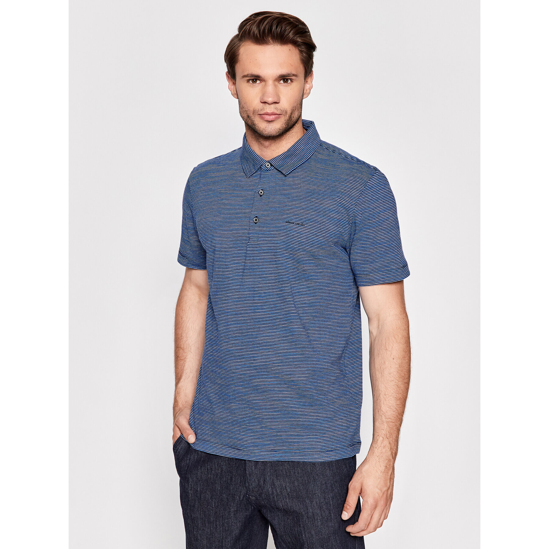 Pierre Cardin Tricou polo 20144/000/2009 Bleumarin Relaxed Fit - Pled.ro