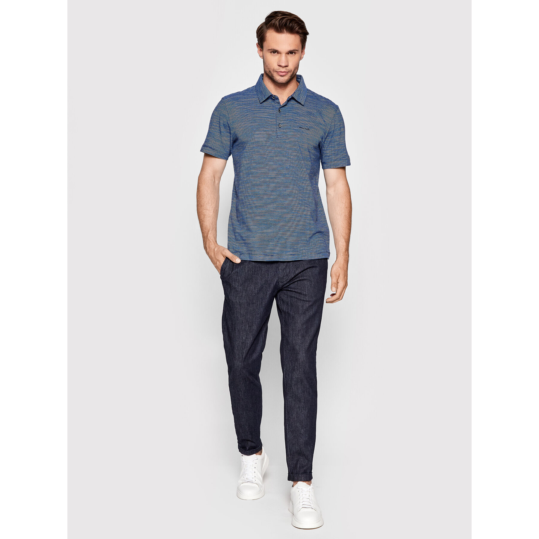 Pierre Cardin Tricou polo 20144/000/2009 Bleumarin Relaxed Fit - Pled.ro