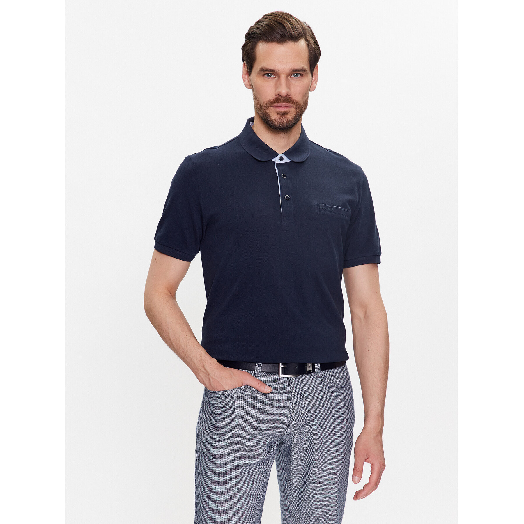 Pierre Cardin Tricou polo 20504/000/2030 Bleumarin Regular Fit - Pled.ro