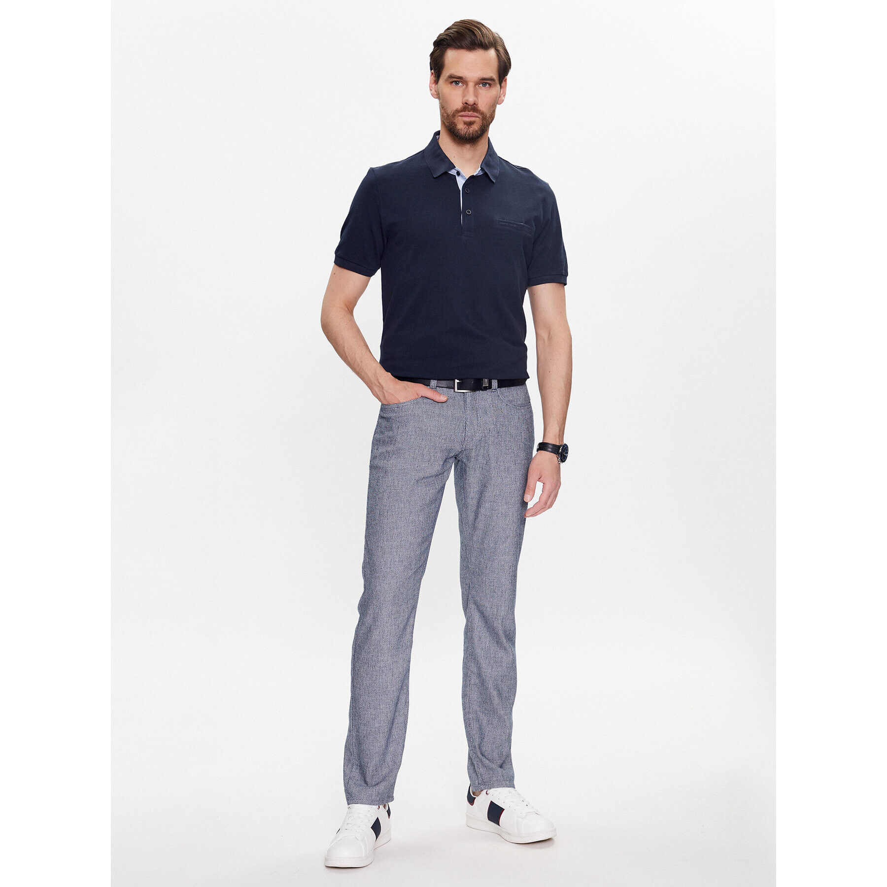 Pierre Cardin Tricou polo 20504/000/2030 Bleumarin Regular Fit - Pled.ro