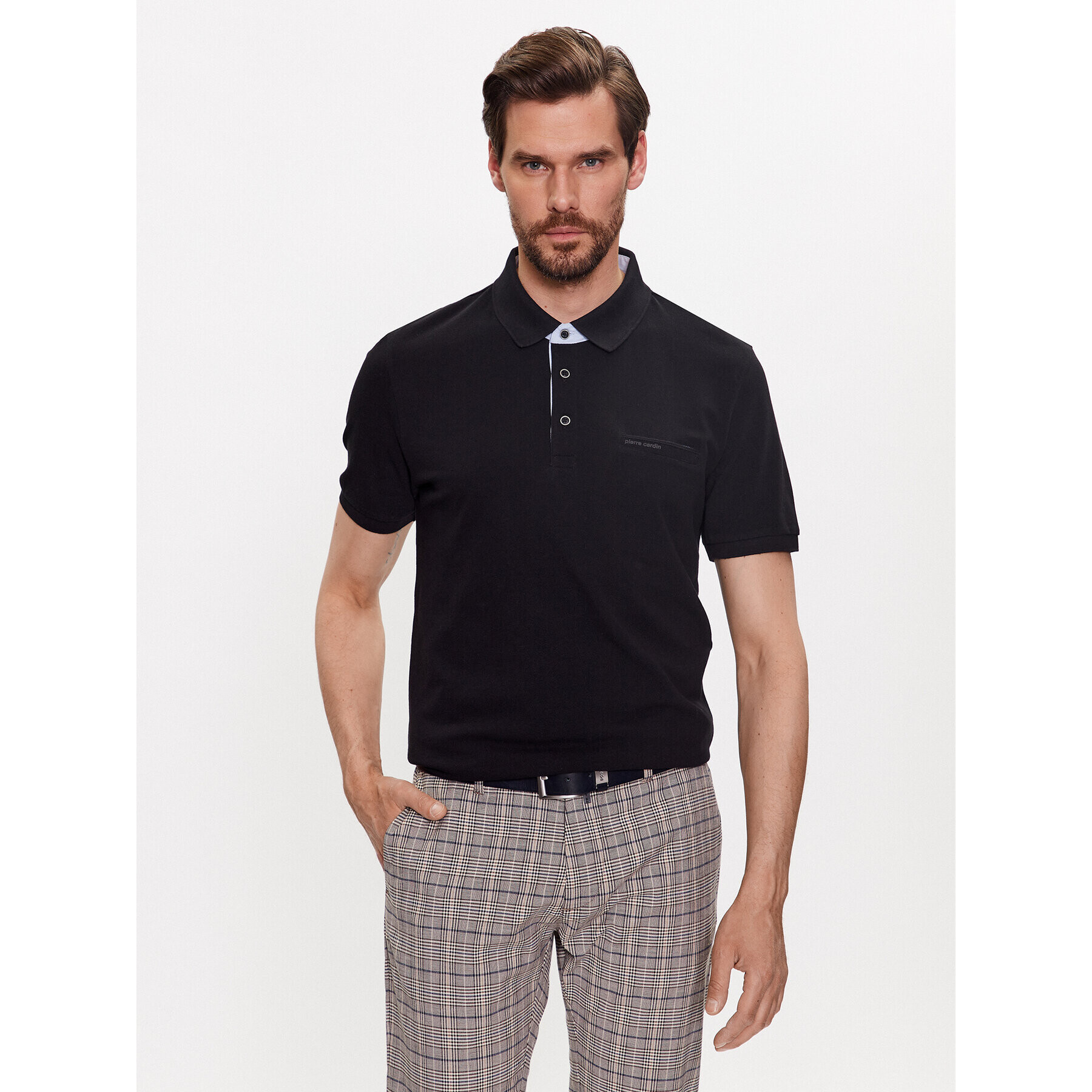 Pierre Cardin Tricou polo 20504/000/2030 Negru Regular Fit - Pled.ro