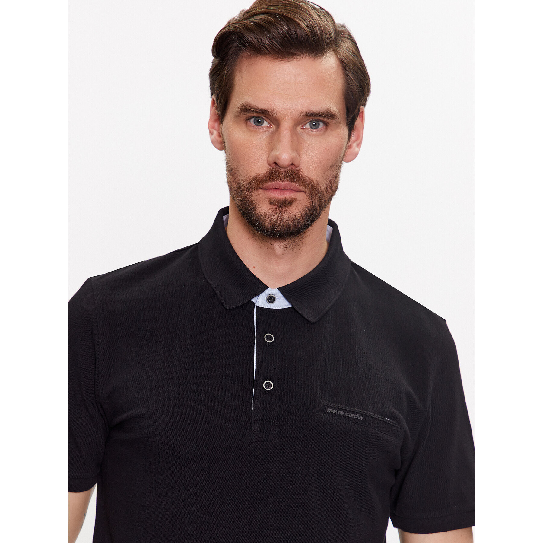 Pierre Cardin Tricou polo 20504/000/2030 Negru Regular Fit - Pled.ro