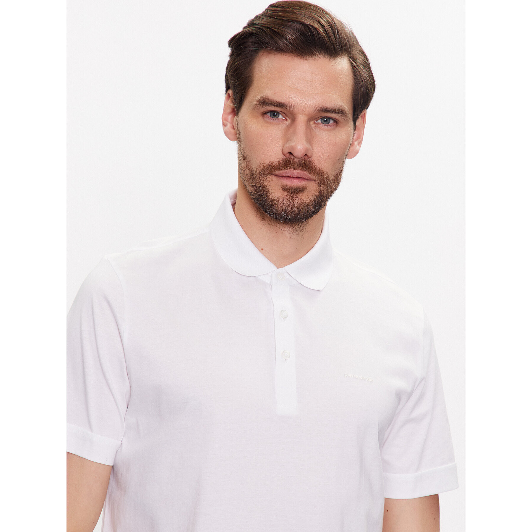 Pierre Cardin Tricou polo 20584/000/2034 Alb Modern Fit - Pled.ro