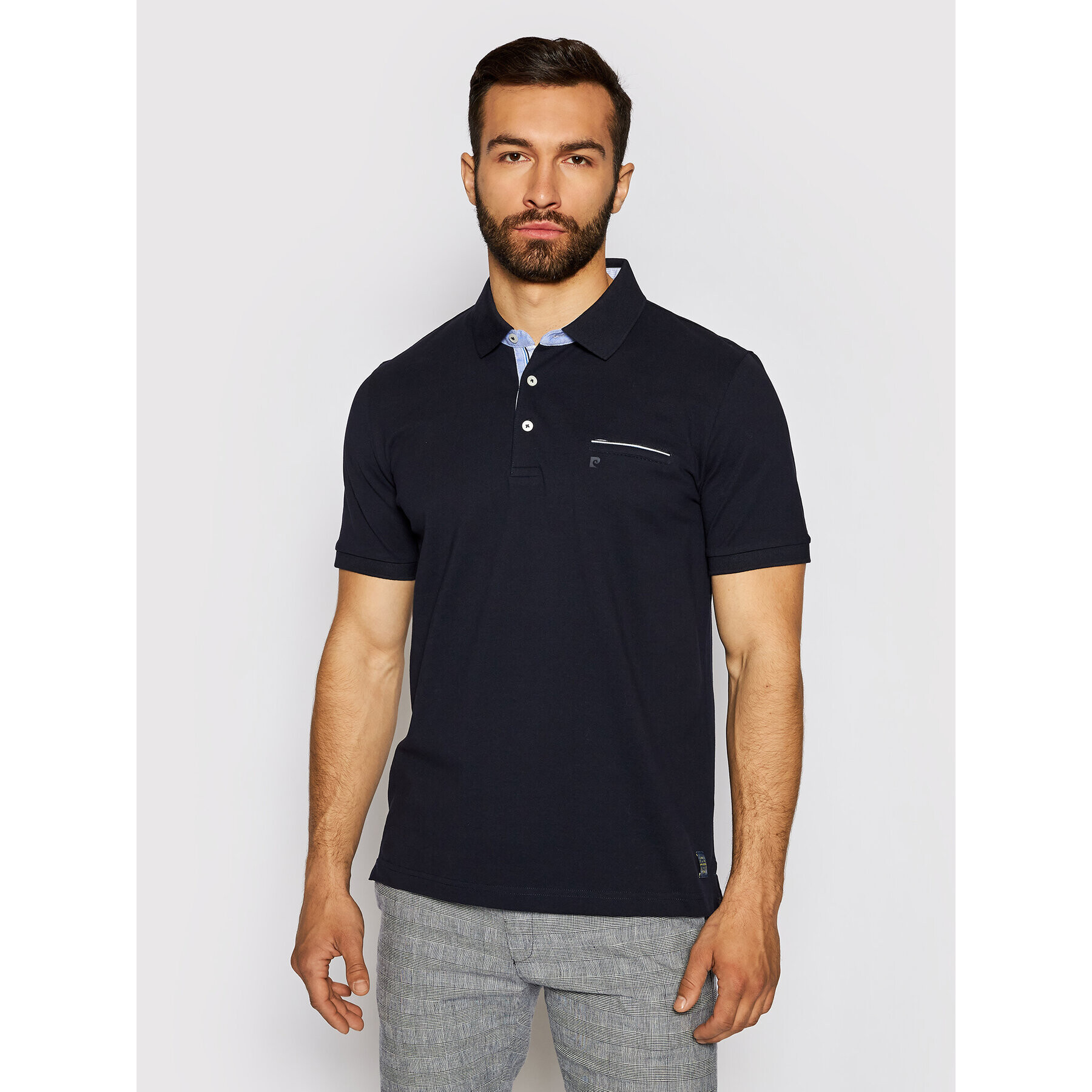 Pierre Cardin Tricou polo 52084/000/11255 Bleumarin Regular Fit - Pled.ro