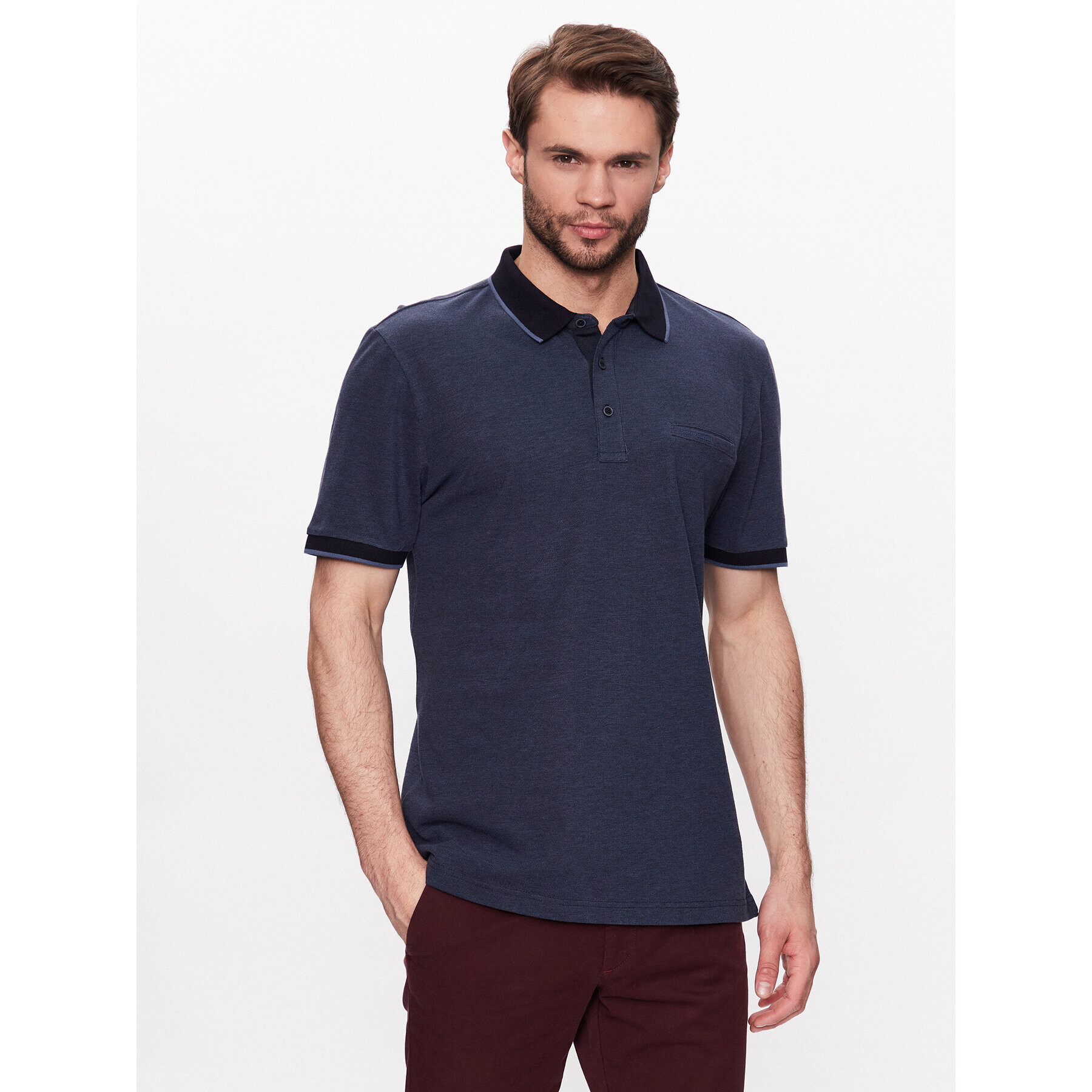 Pierre Cardin Tricou polo C5 20514/000/2031 Bleumarin Regular Fit - Pled.ro