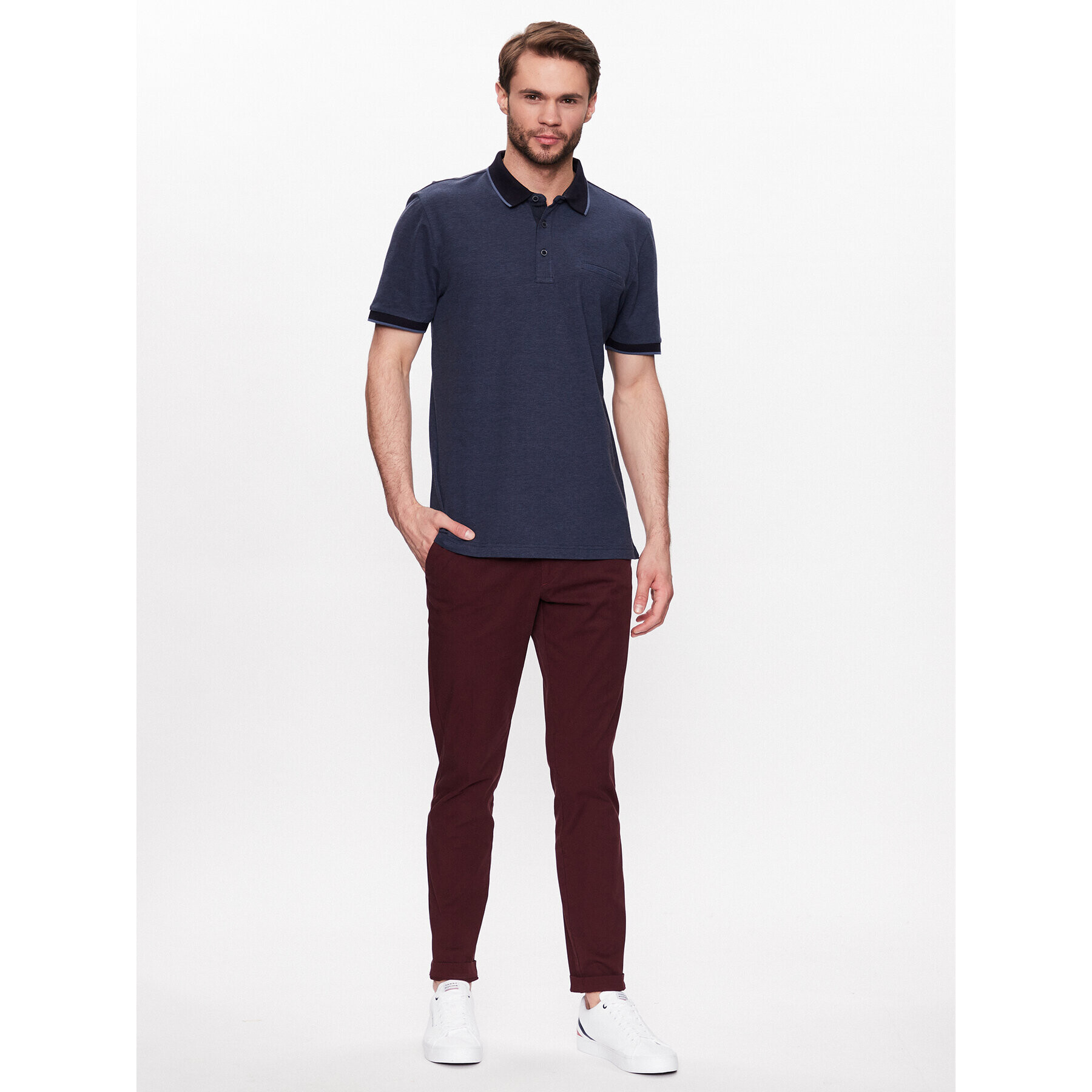 Pierre Cardin Tricou polo C5 20514/000/2031 Bleumarin Regular Fit - Pled.ro