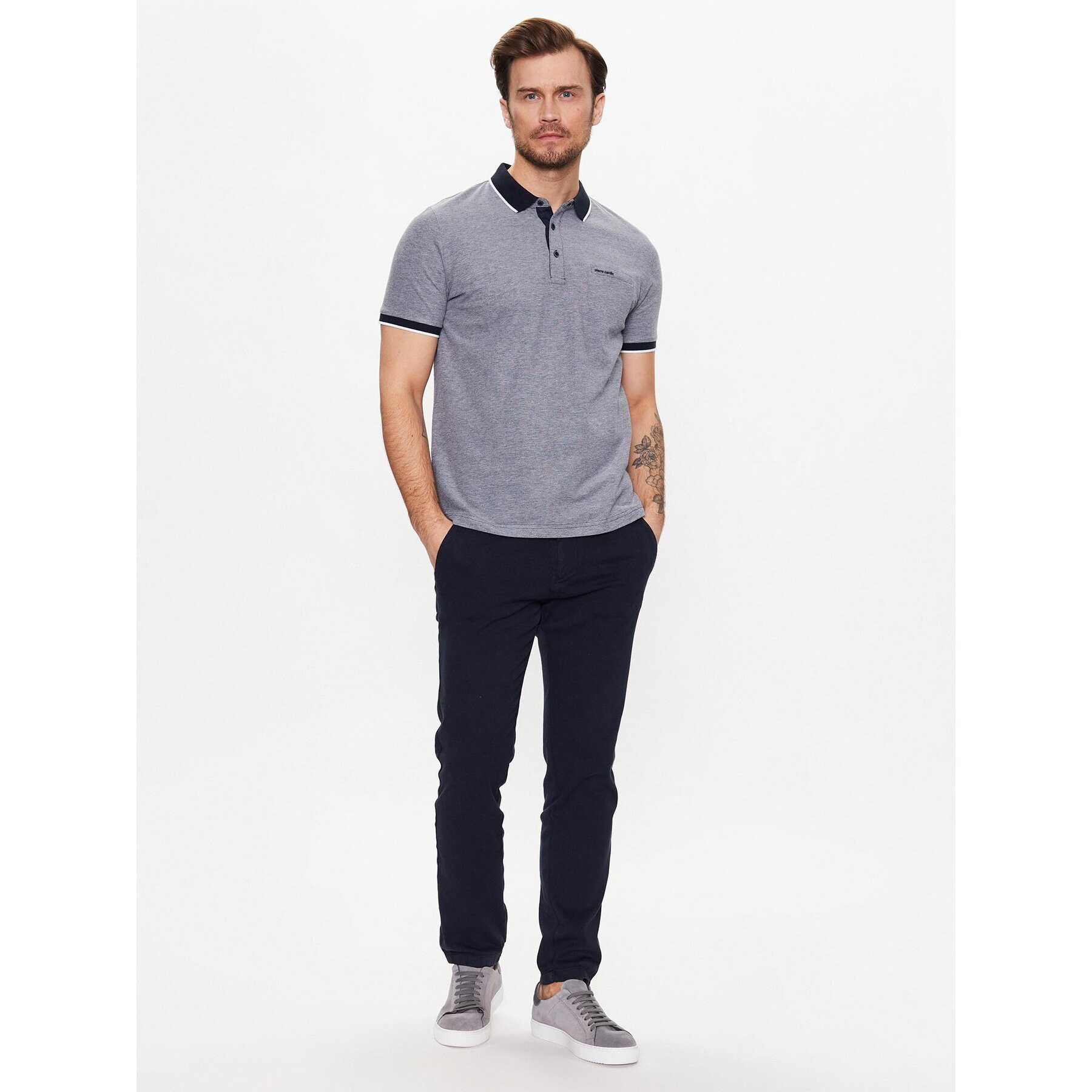 Pierre Cardin Tricou polo C5 20514/000/2031 Bleumarin Regular Fit - Pled.ro