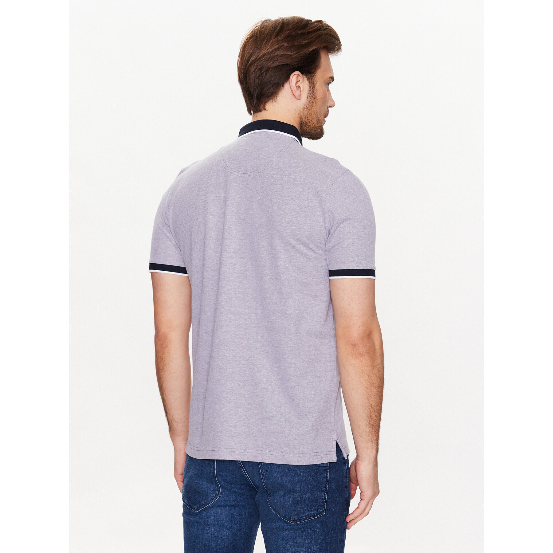 Pierre Cardin Tricou polo C5 20514/000/2031 Violet Regular Fit - Pled.ro