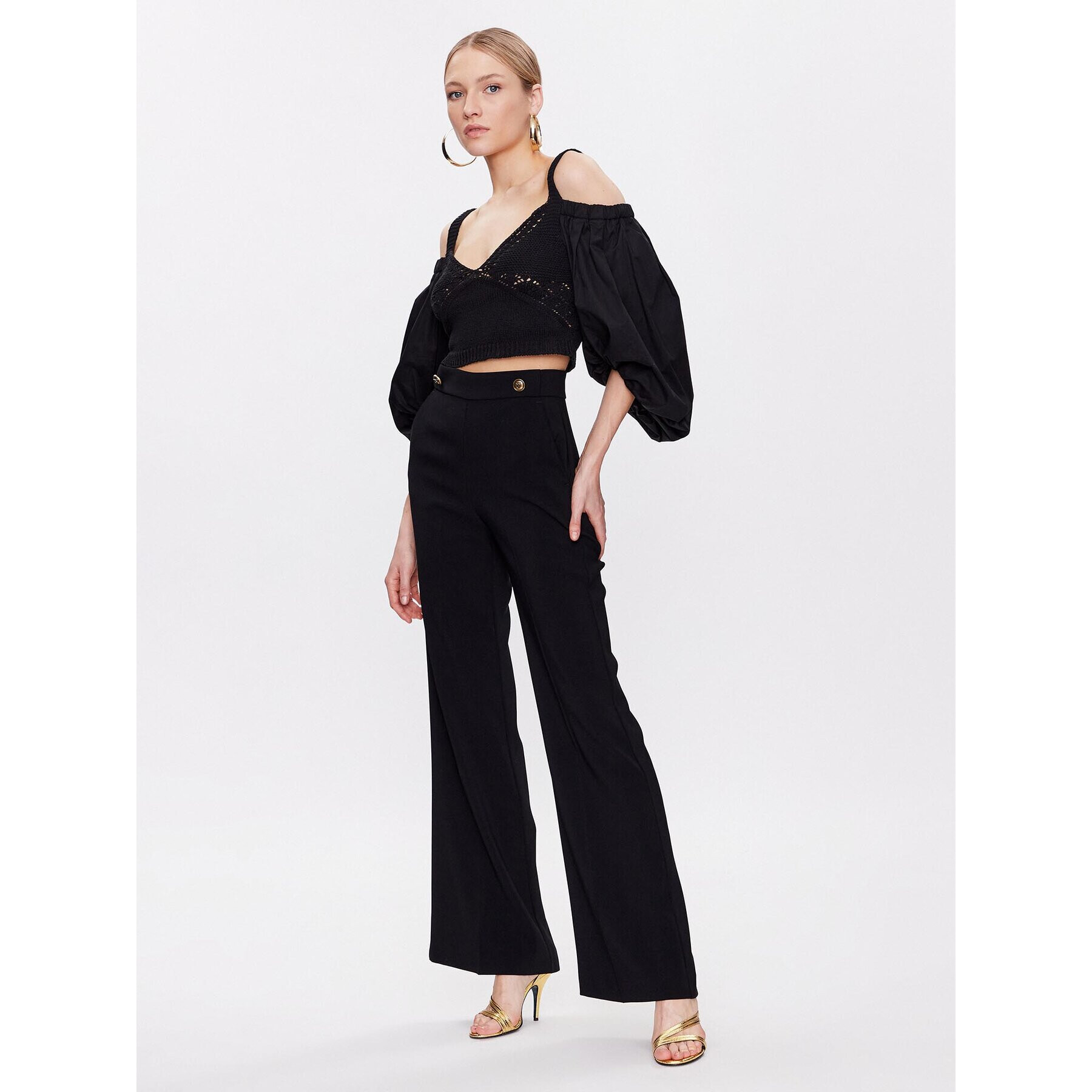 Pinko Bluză 101165 A0TS Negru Regular Fit - Pled.ro