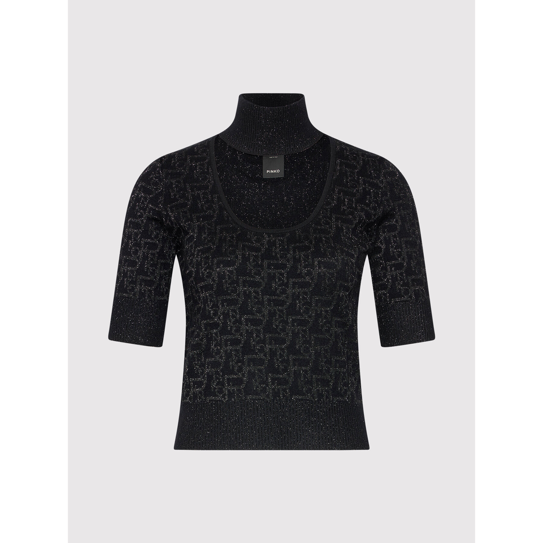 Pinko Bluză cu gât Monpra 1G16CU Y7GT Negru Regular Fit - Pled.ro