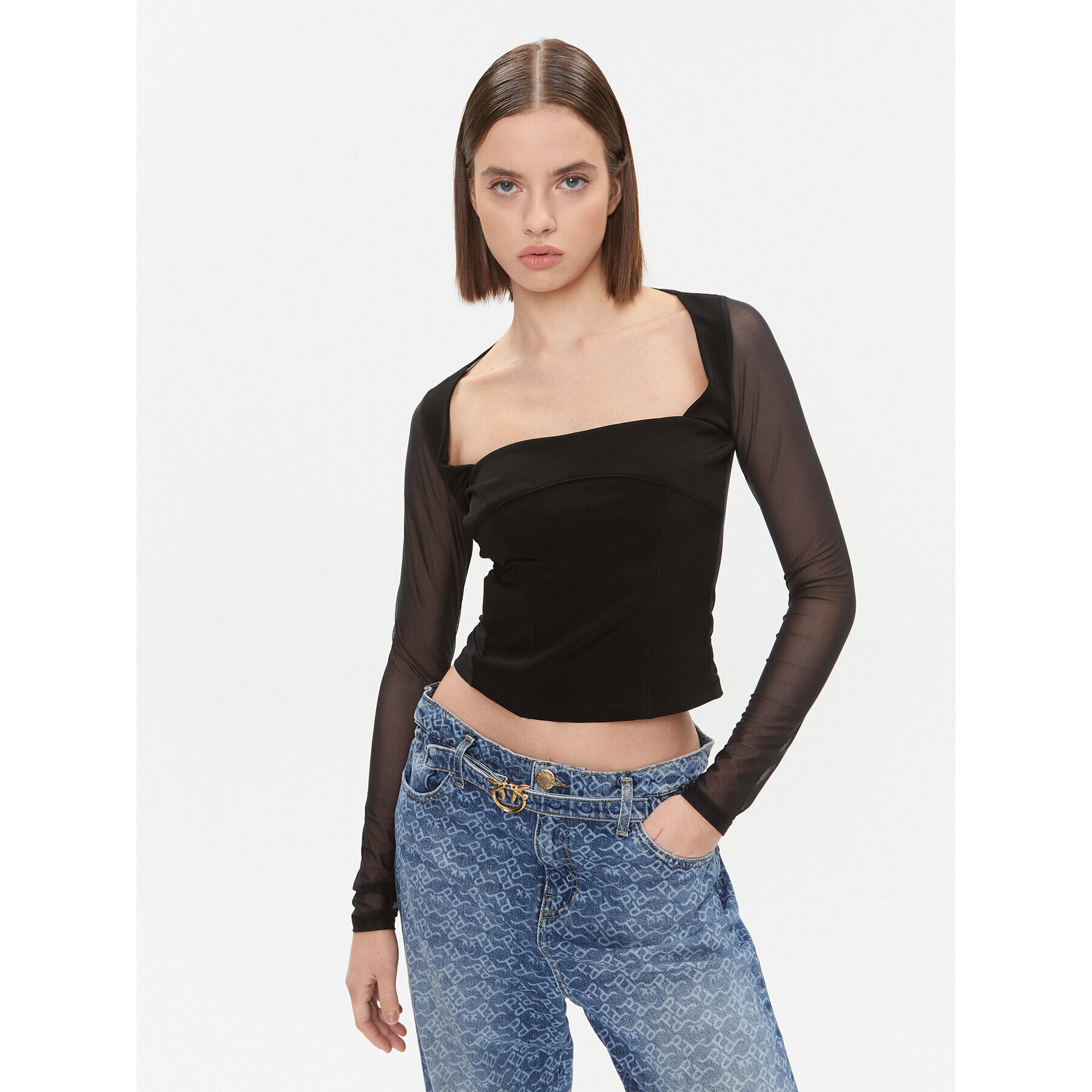 Pinko Bluză Soul 102564 A1EG Negru Regular Fit - Pled.ro