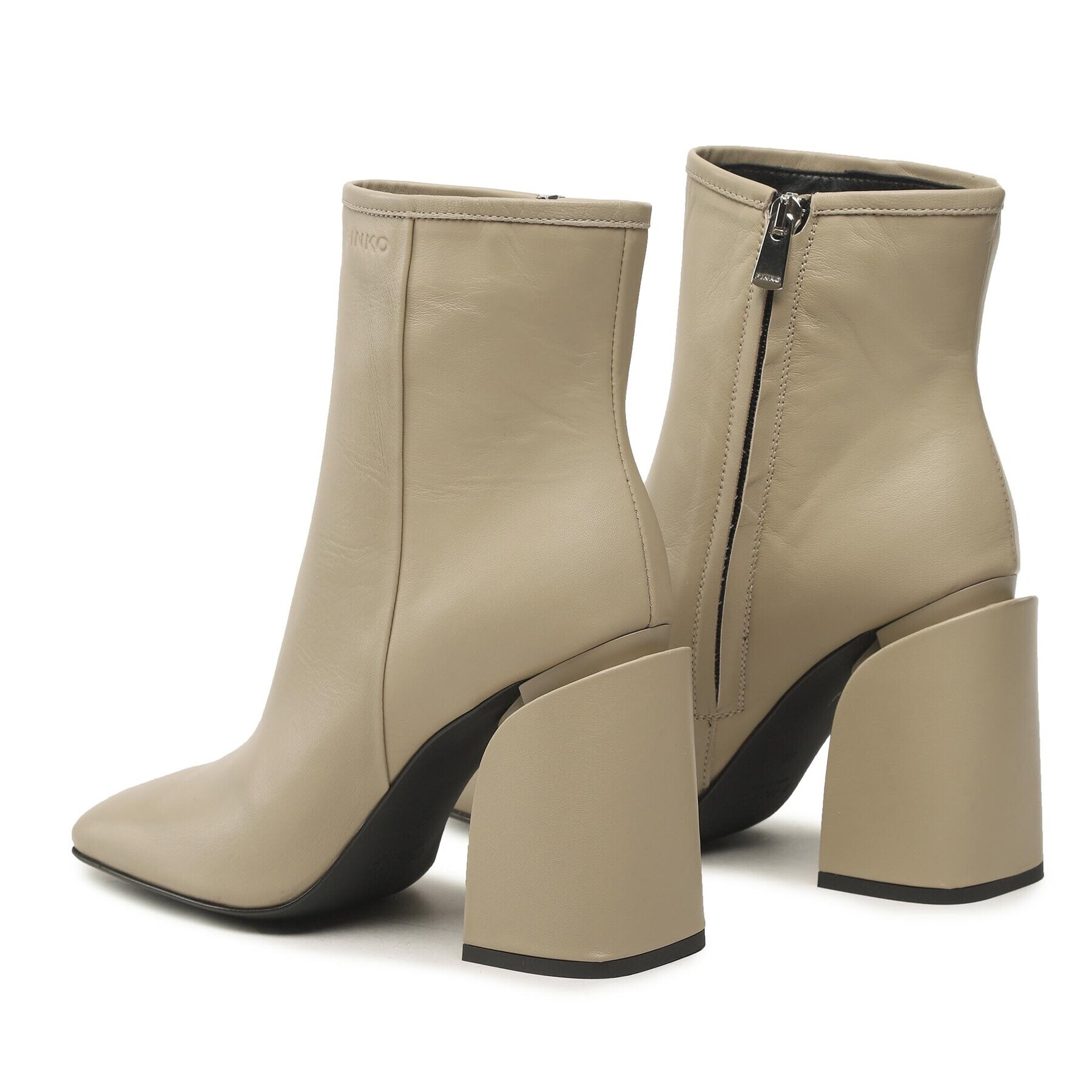 Pinko Botine Tea Tronchetto PE 23 BLKS1 100664 A0N9 Bej - Pled.ro