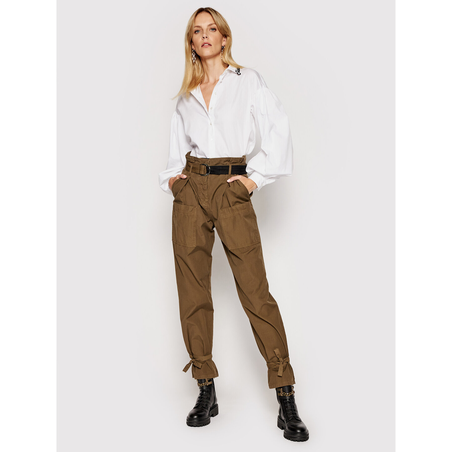 Pinko Cămașă Ragioneria 1N1376 6827 Alb Regular Fit - Pled.ro