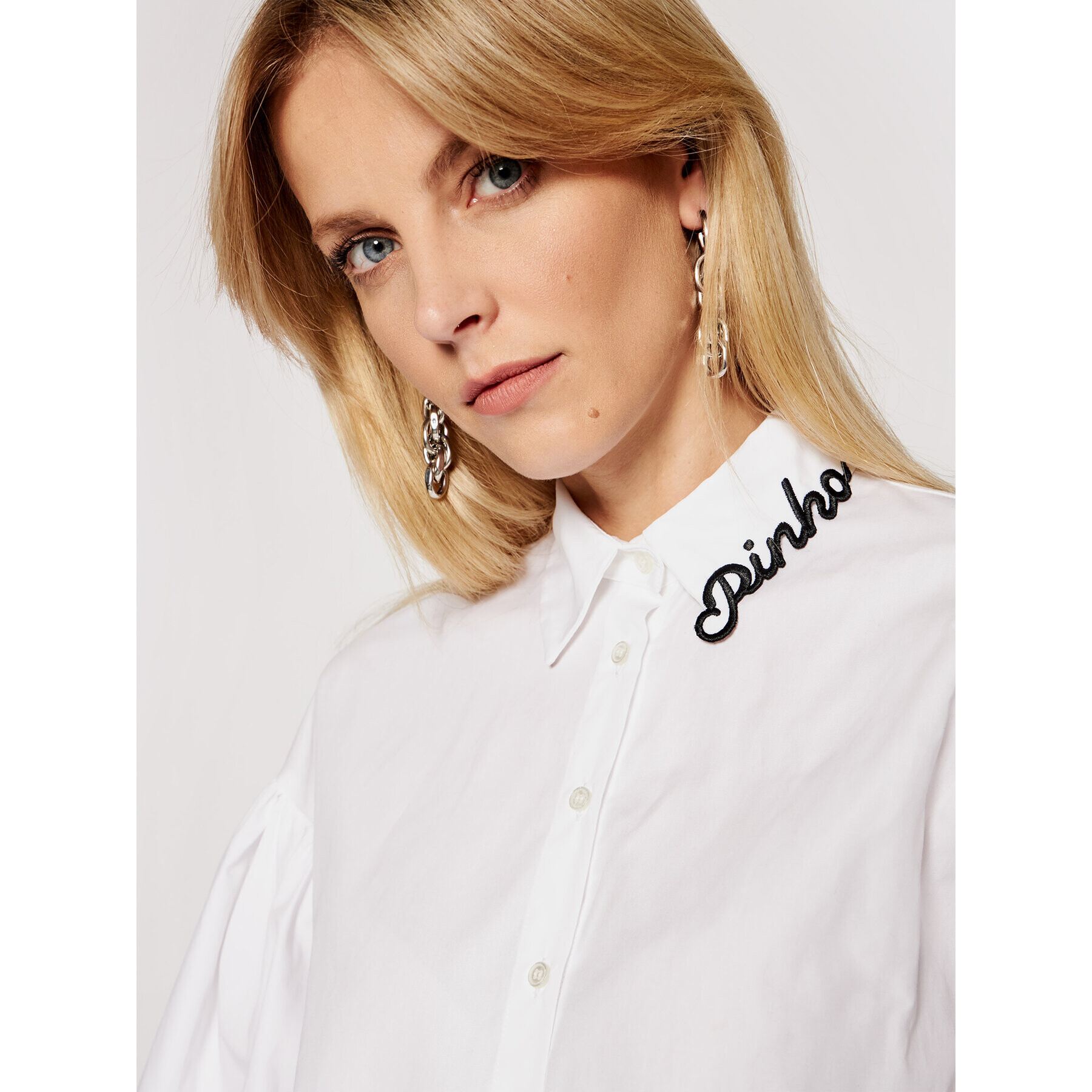 Pinko Cămașă Ragioneria 1N1376 6827 Alb Regular Fit - Pled.ro