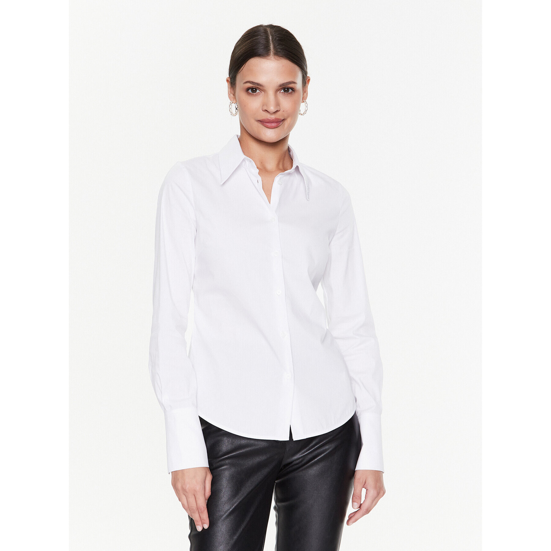 Pinko Cămașă 100696 A0ON Alb Slim Fit - Pled.ro