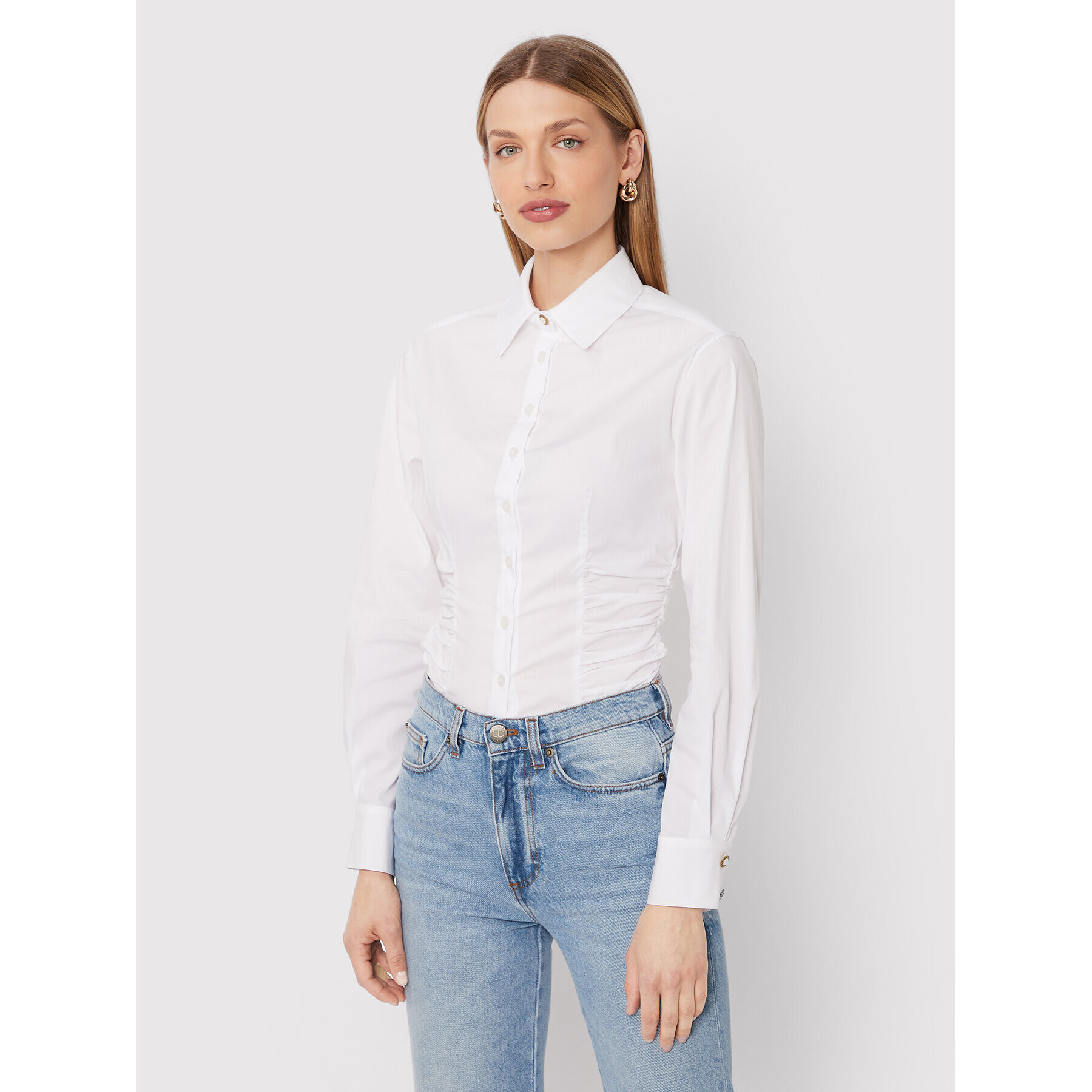 Pinko Cămașă Cornelie 1G18CG Y817 Alb Regular Fit - Pled.ro