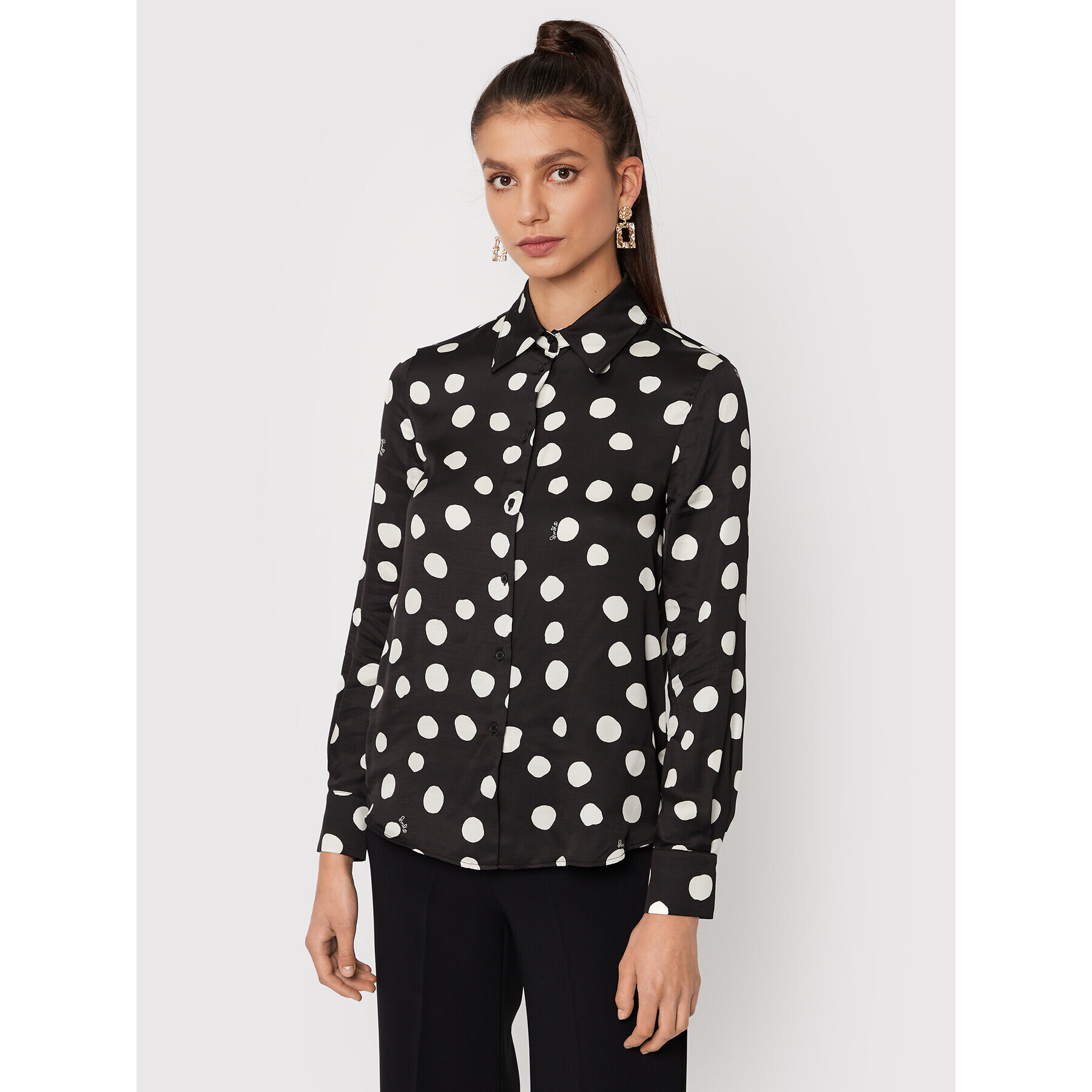 Pinko Cămașă Smorzare 1G181D A04D Negru Regular Fit - Pled.ro