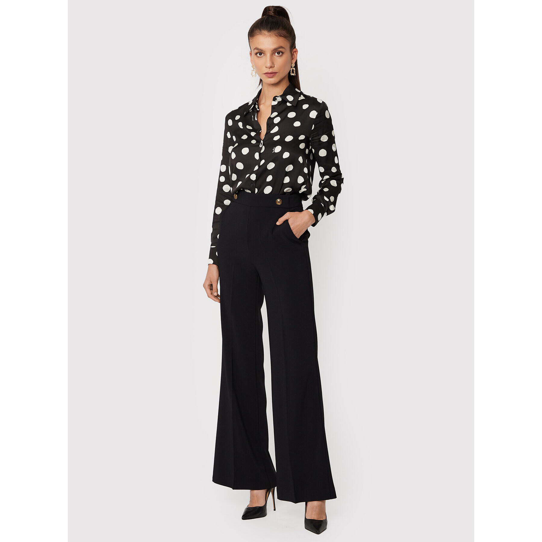 Pinko Cămașă Smorzare 1G181D A04D Negru Regular Fit - Pled.ro