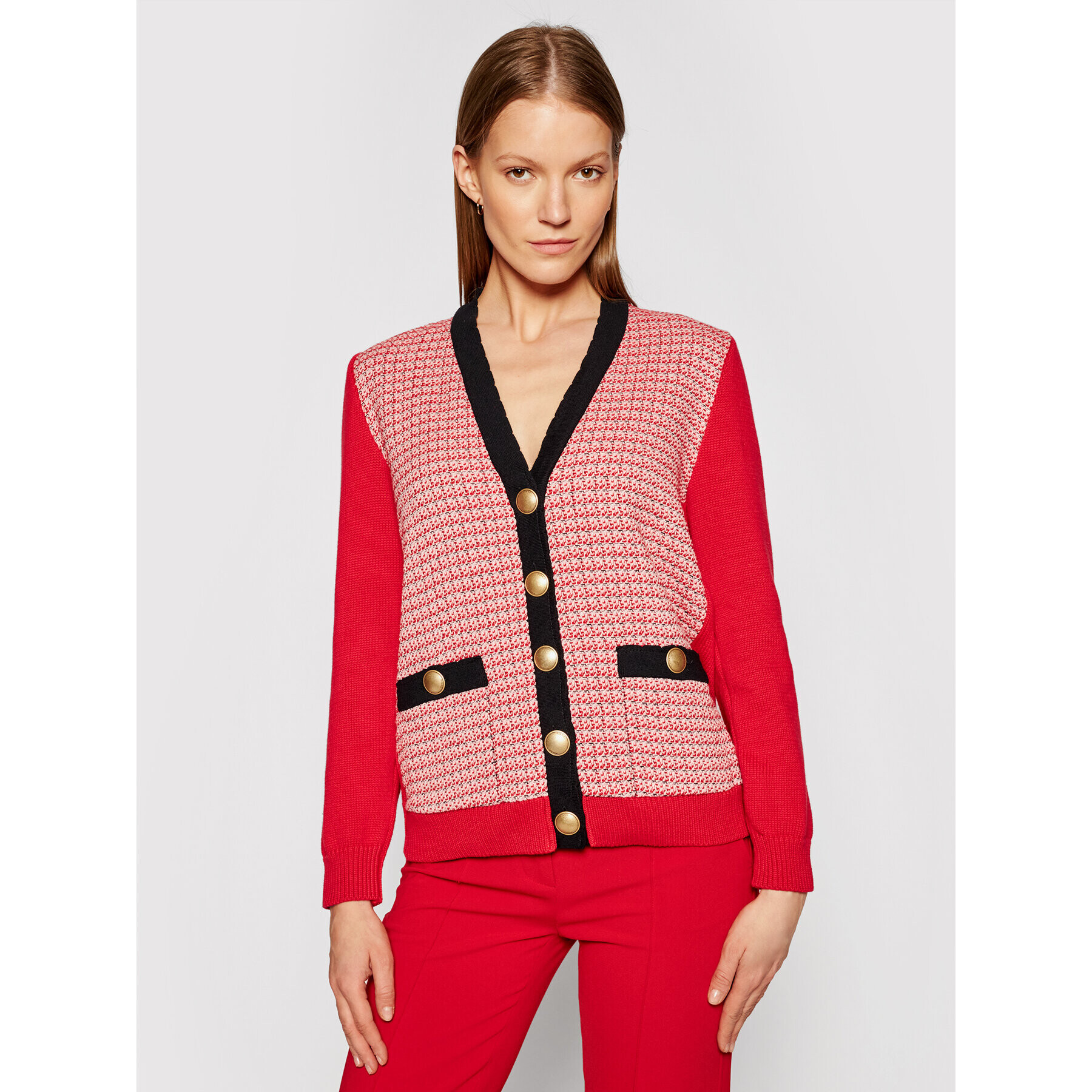 Pinko Cardigan Serio Roșu Regular Fit - Pled.ro