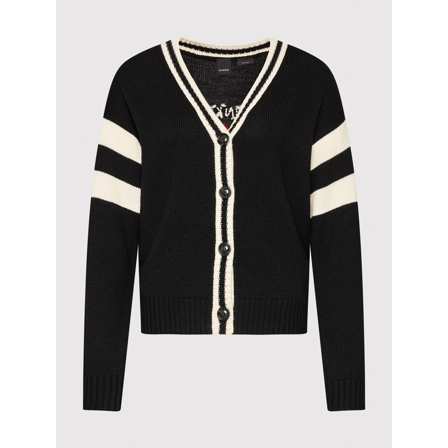 Pinko Cardigan Tintone 1G16X2 Y7J5 Negru Regular Fit - Pled.ro