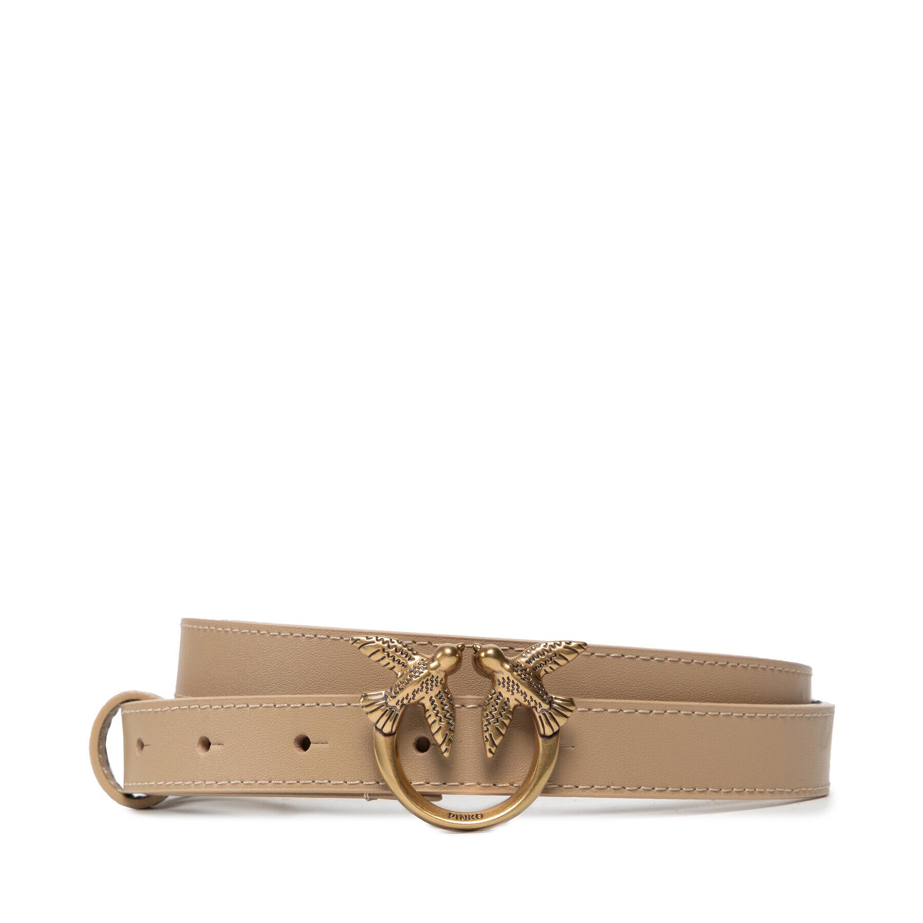 Pinko Curea de Damă Love Berry Simply Belt H2 PE 22 PLT01 1H20ZV Y7SP Bej - Pled.ro