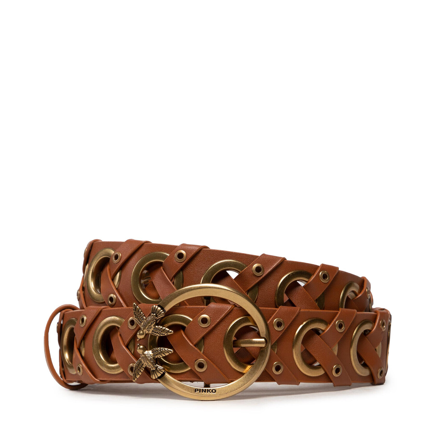 Pinko Curea de Damă Love Full Woven Belt H35 AI 21-22 PLT01 1H20YG Y7L4 Maro - Pled.ro