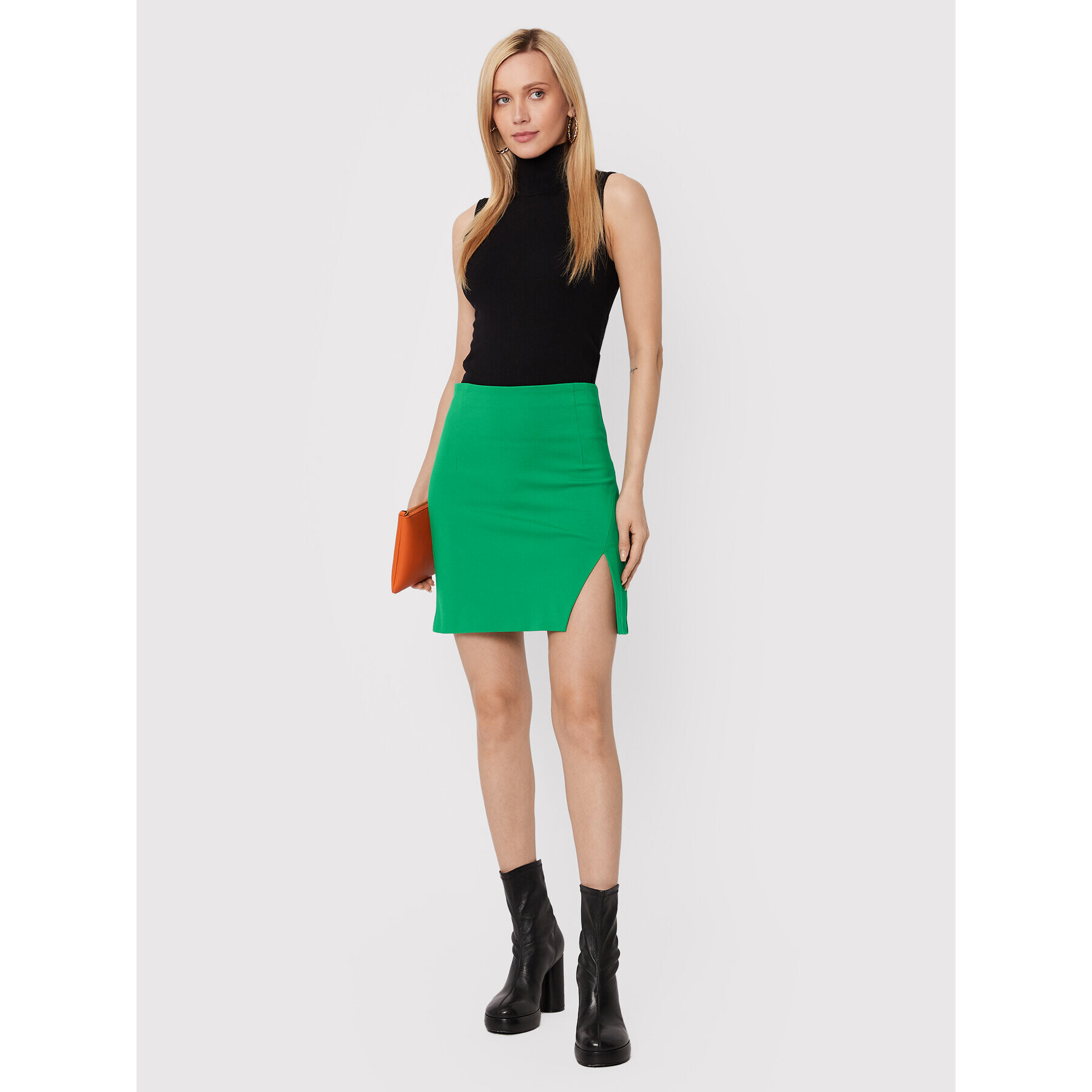 Pinko Fustă trapez Glenda 1G1893 1739 Verde Slim Fit - Pled.ro