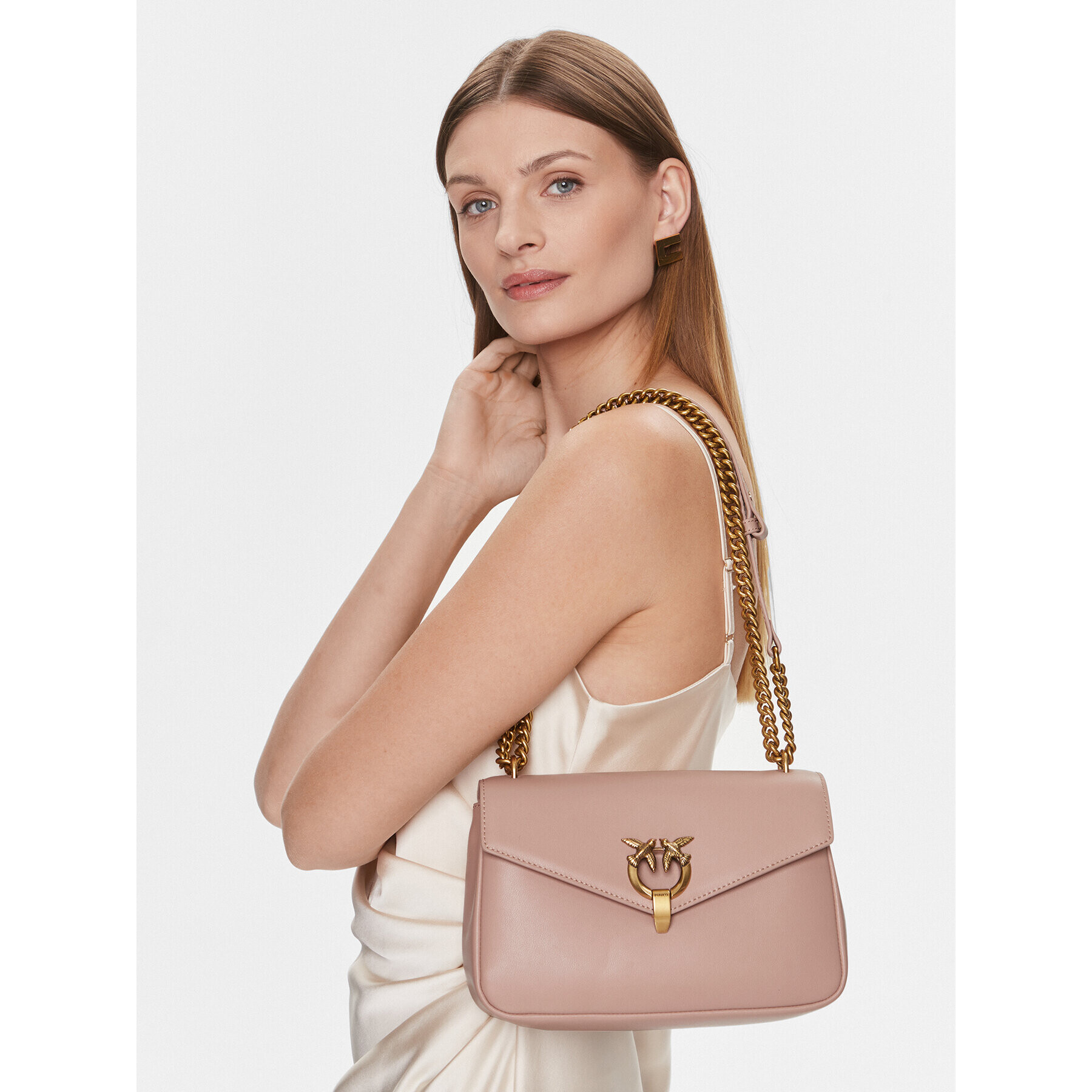 Pinko Geantă Cupido Messenger Classic AI 23-24 PLTT 101512 A0F6 Roz - Pled.ro