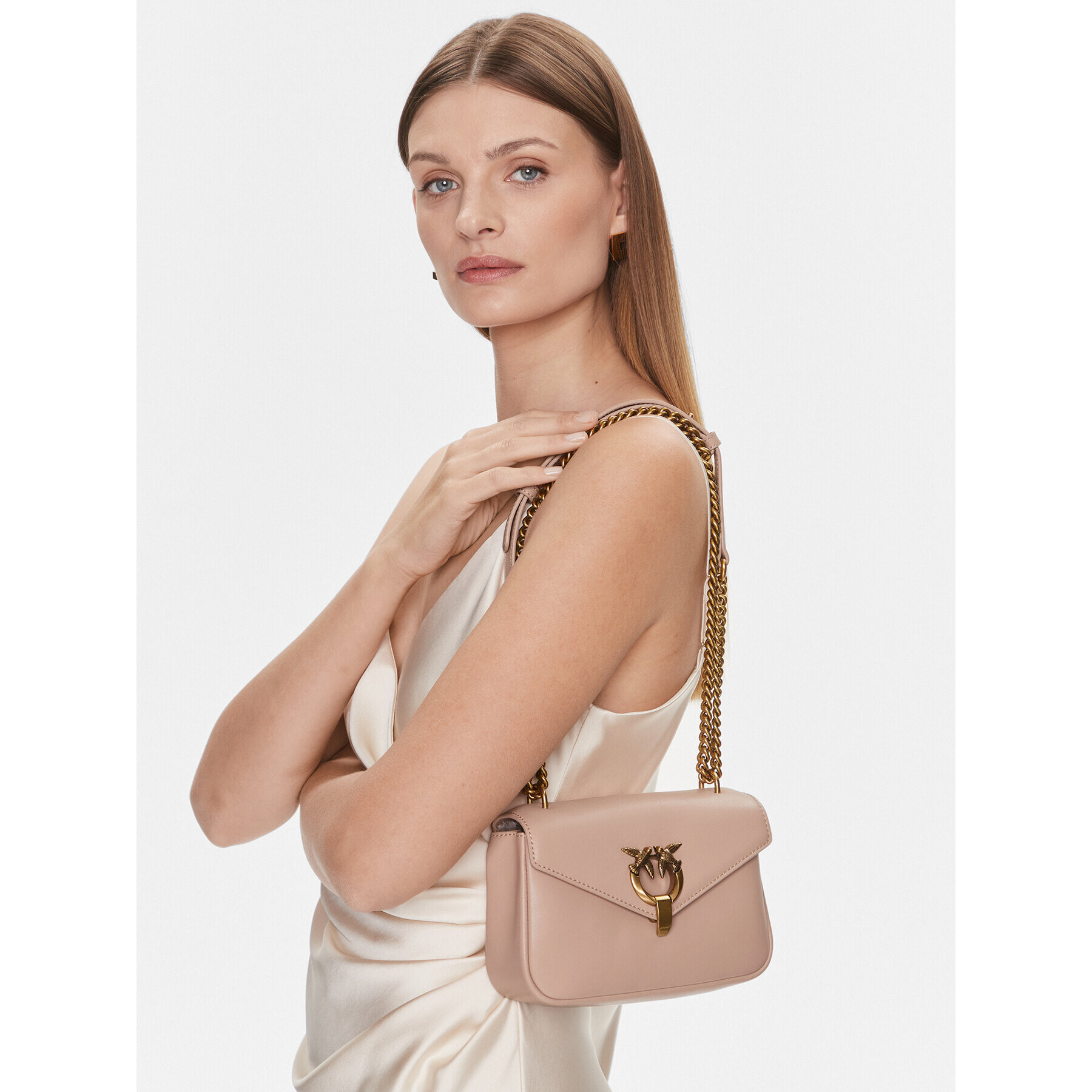 Pinko Geantă Cupido Messenger Mini AI 23-24 PLTT 101749 A0QO Roz - Pled.ro