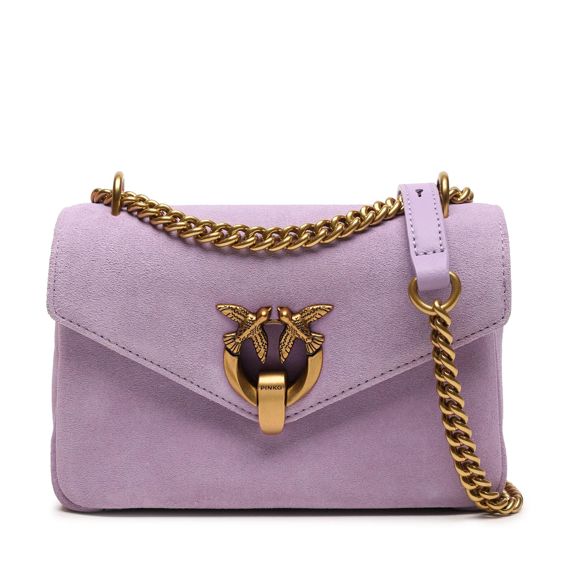 Pinko Geantă Cupido Messenger Mini Suede AI 23-24 PCPL 101749 A0F6 Violet - Pled.ro