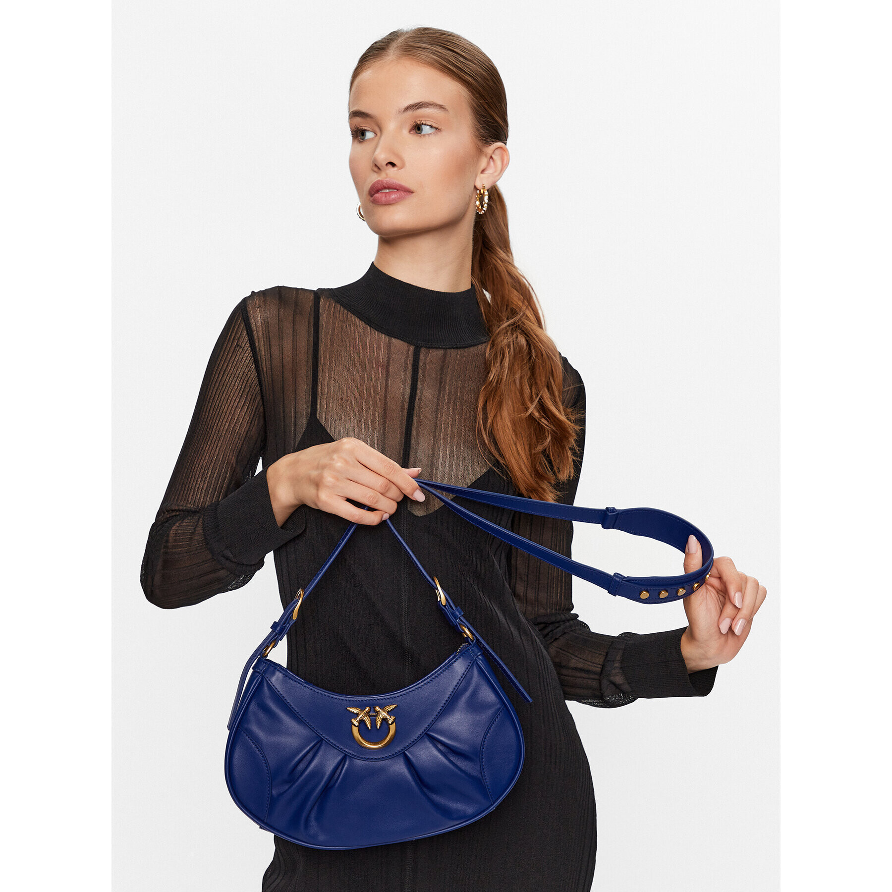 Pinko Geantă Love Bon Bon Crossbody Mini PE 23 PLTT 101210 A0QO Bleumarin - Pled.ro