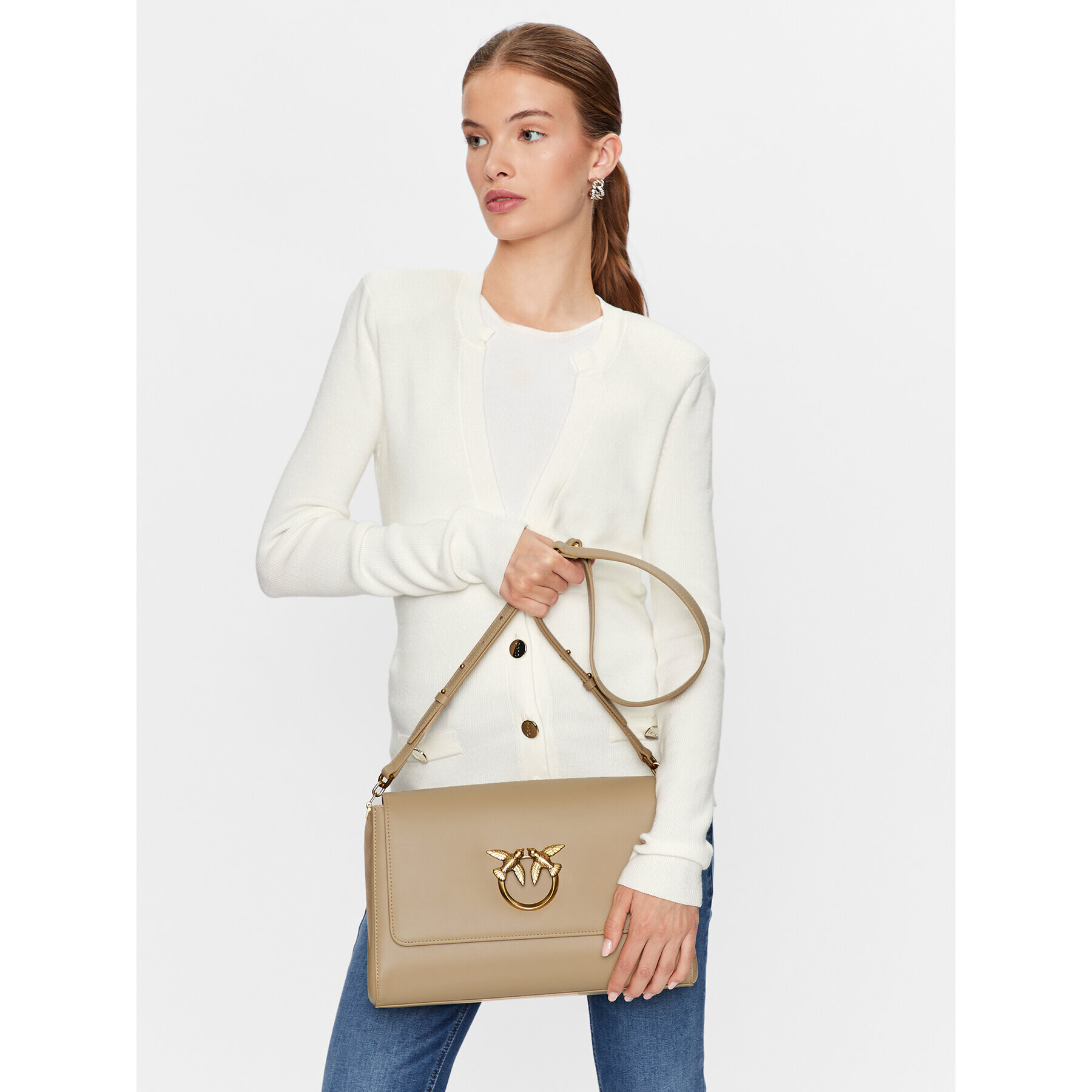 Pinko Geantă Love Click Crossbody Big PE 23 PLTT 100790 A0Q1 Bej - Pled.ro