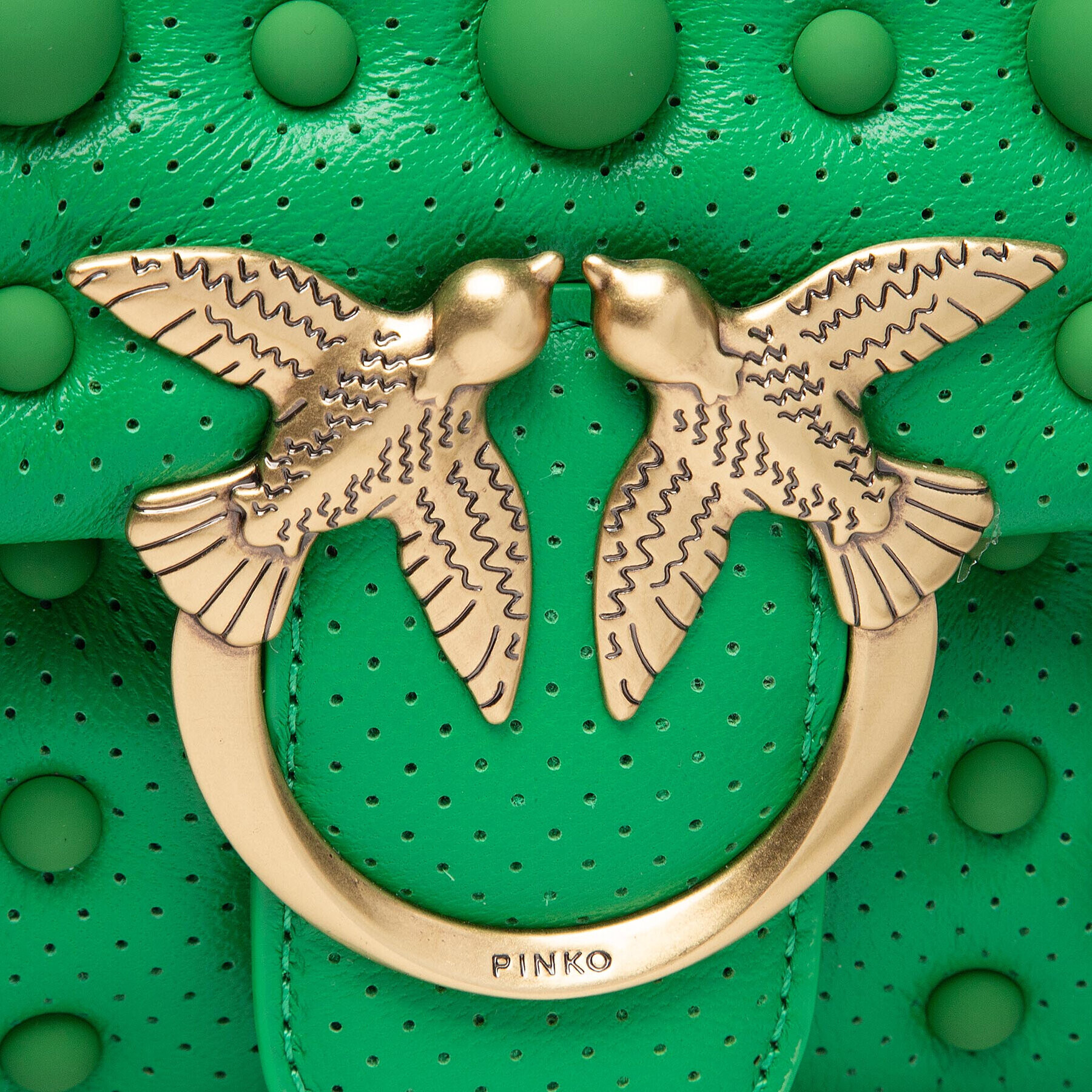 Pinko Geantă Love Mini Puff Color Block Studs Cl PE 22 PLTT 1P22KZ Y7U5 Verde - Pled.ro