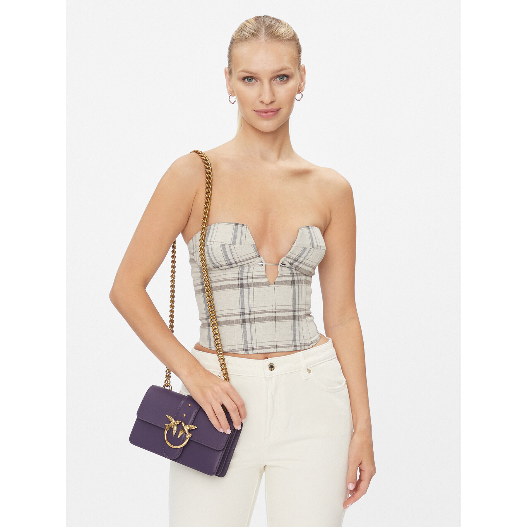 Pinko Geantă Love One Mini C AI 23-24 PLTT 100058 A0F1 Violet - Pled.ro