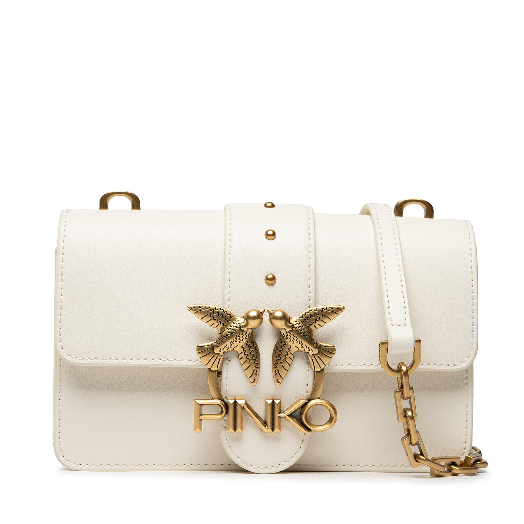 Pinko Geantă Love Mini Icon Simply 6 Cl AI 22-23 PLTT 1P22TW Y5H7 Alb - Pled.ro