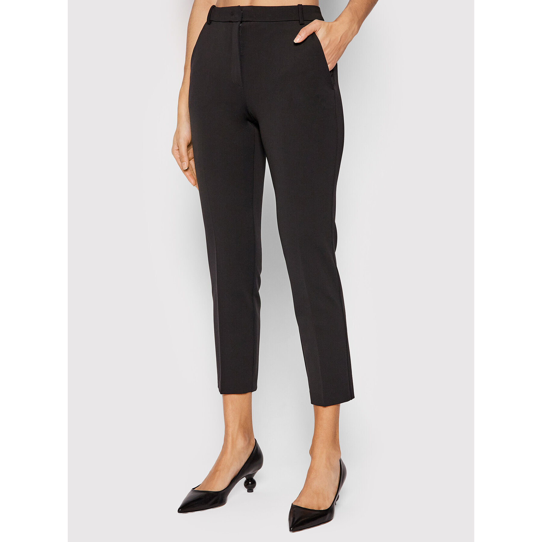 Pinko Pantaloni chino Bello 1G17KS 5872 Negru Regular Fit - Pled.ro