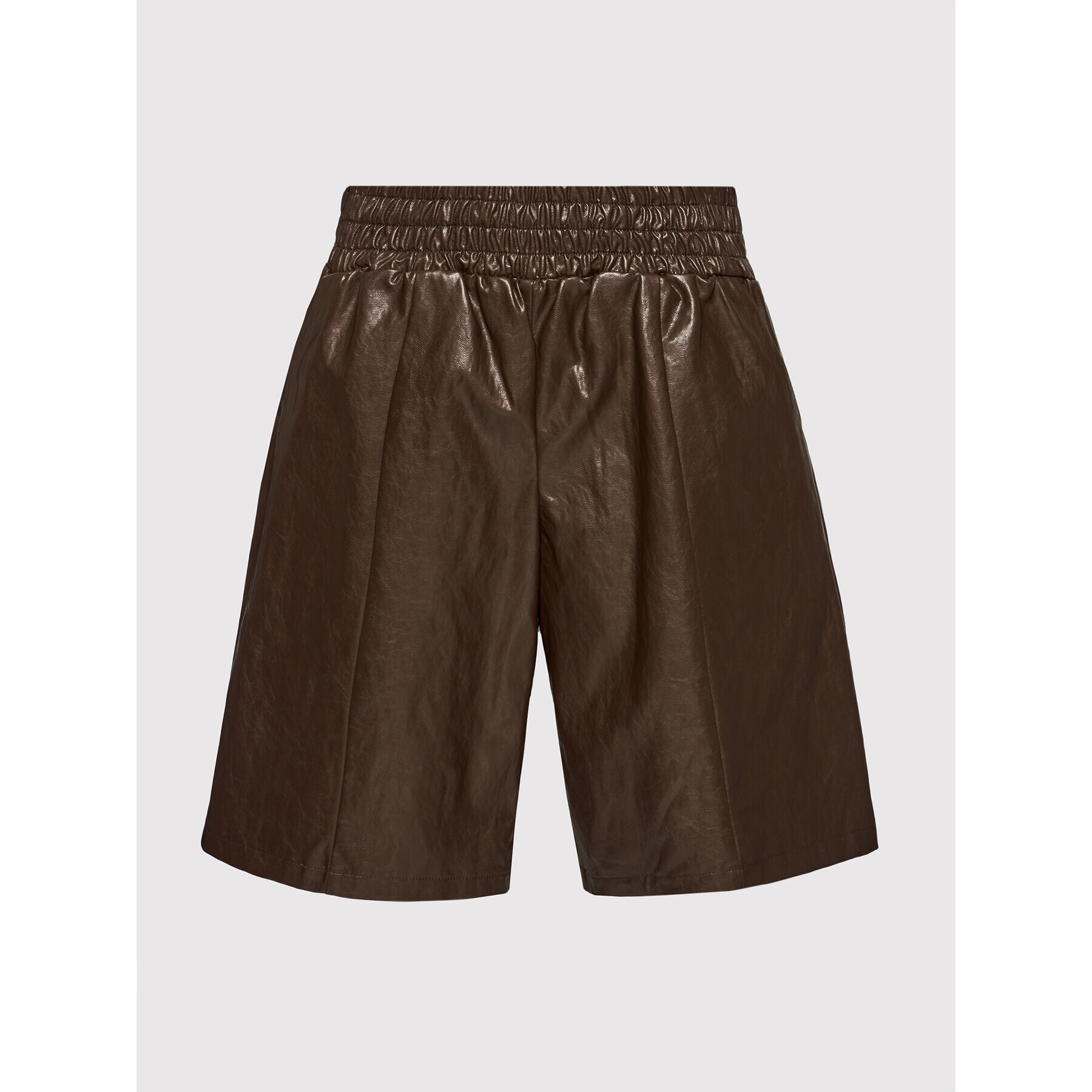 Pinko Pantaloni scurți din imitație de piele Studiare 1Q10B6 Y7N6 Maro Regular Fit - Pled.ro