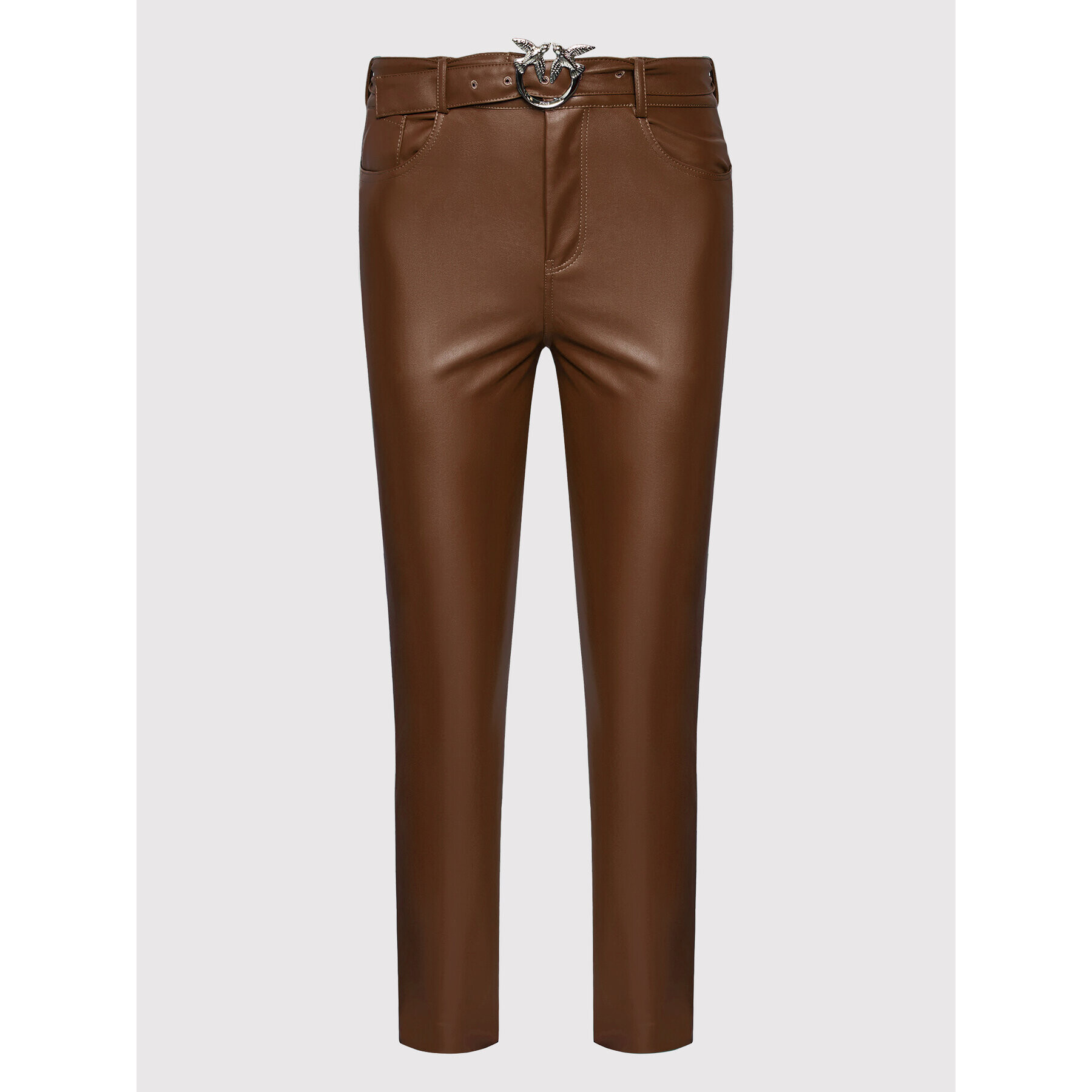 Pinko Pantaloni din imitație de piele Susan 15 1G16WU 7105 Maro Skinny Fit - Pled.ro