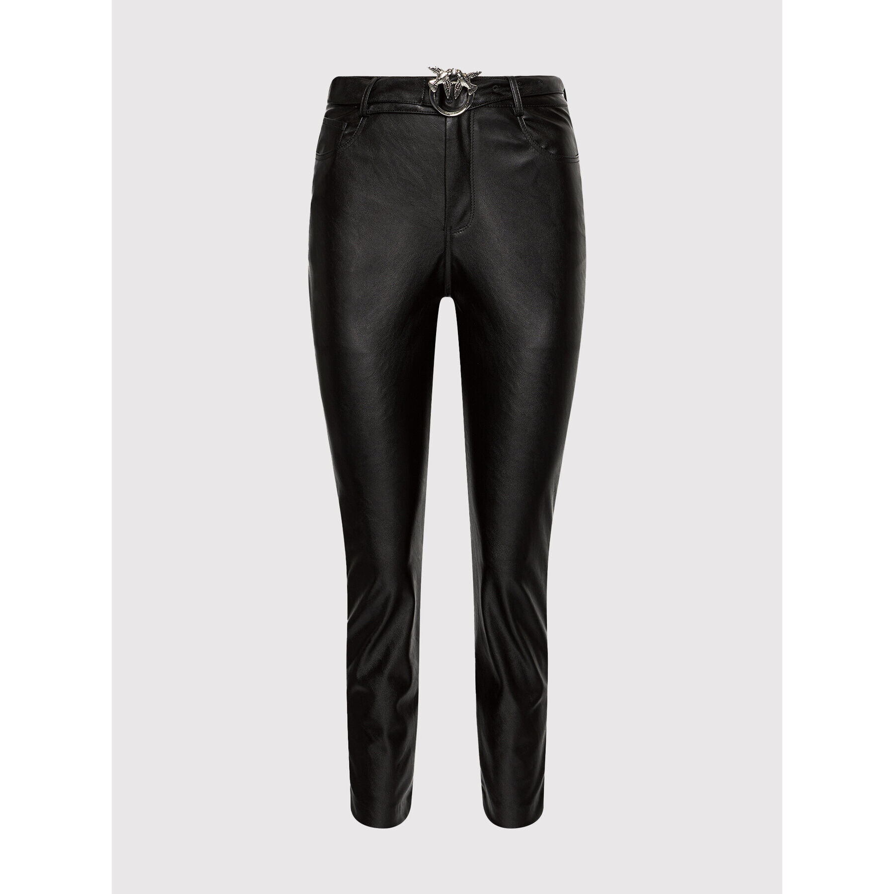 Pinko Pantaloni din imitație de piele Susan 15 1G16WU 7105 Negru Skinny Fit - Pled.ro