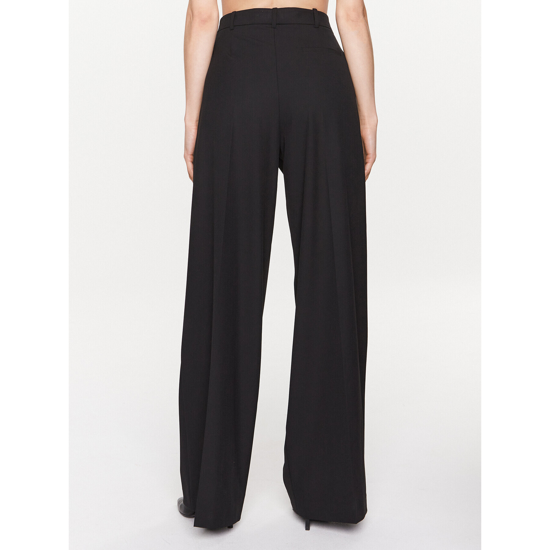 Pinko Pantaloni din material 100157 A0HO Negru Relaxed Fit - Pled.ro