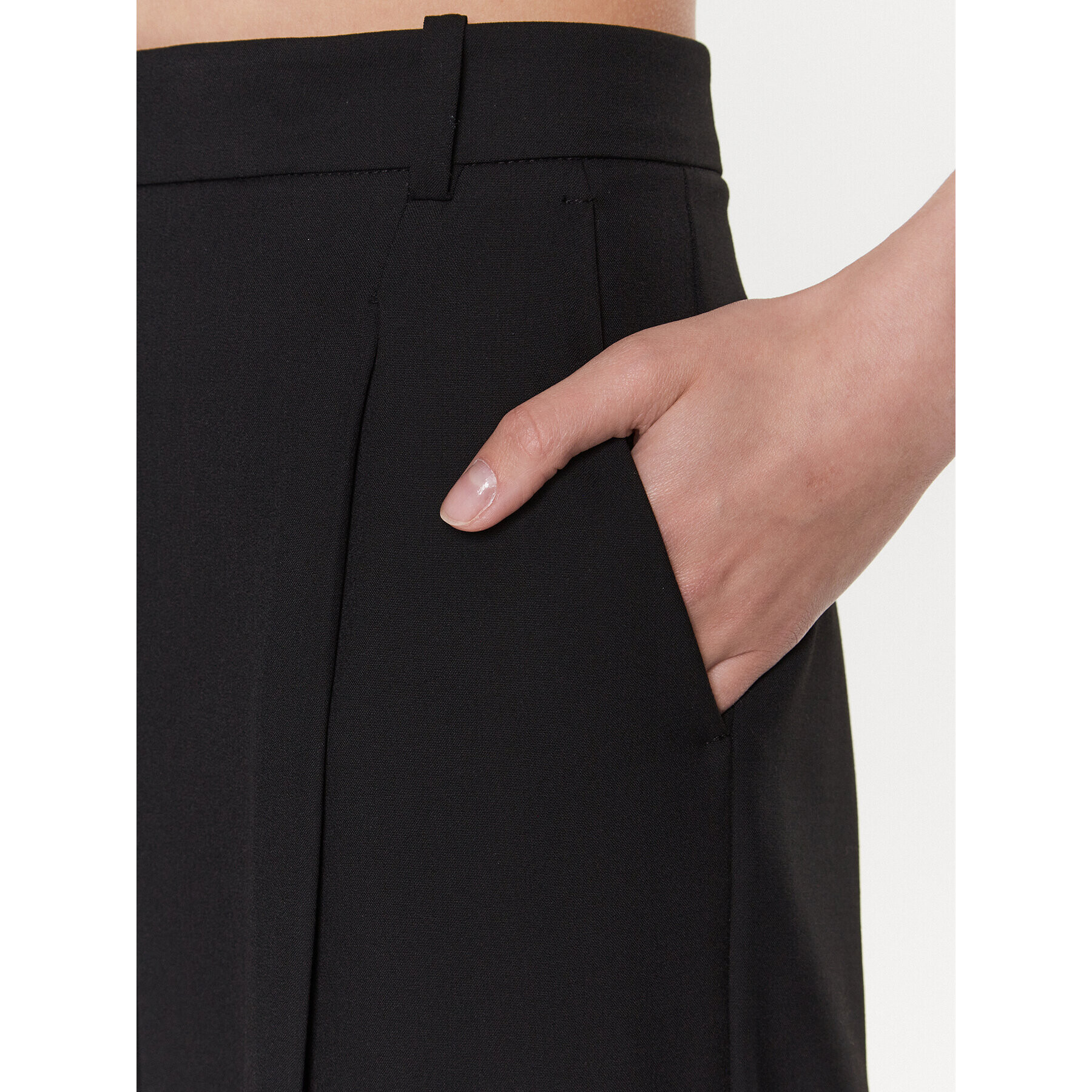 Pinko Pantaloni din material 100157 A0HO Negru Relaxed Fit - Pled.ro