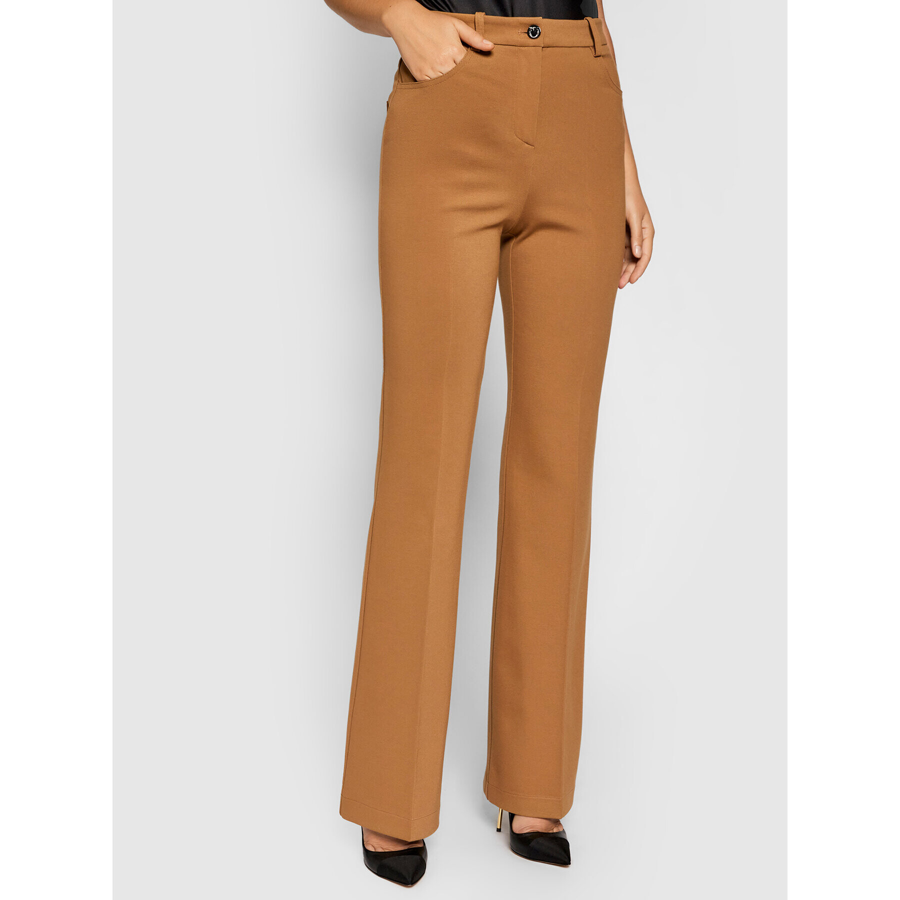 Pinko Pantaloni din material Abha 1G16QW 1739 Maro Regular Fit - Pled.ro