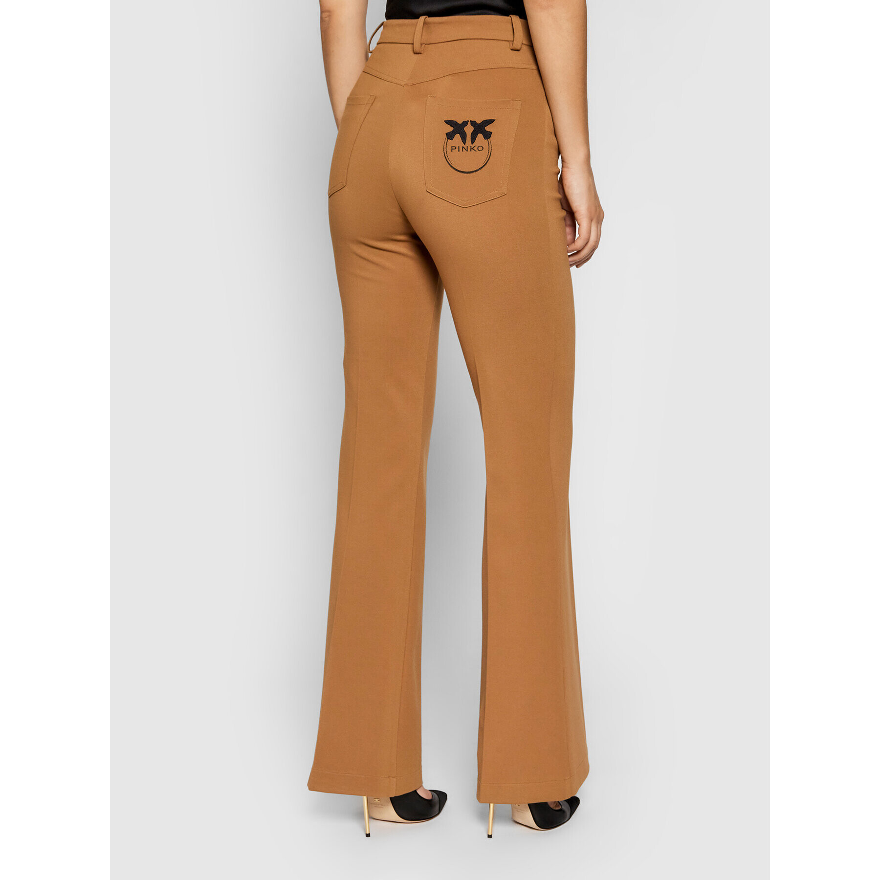 Pinko Pantaloni din material Abha 1G16QW 1739 Maro Regular Fit - Pled.ro