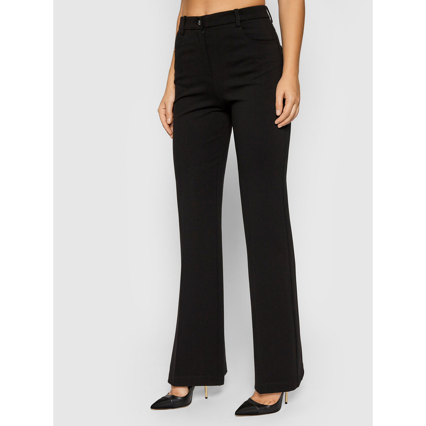 Pinko Pantaloni din material Abha 1G16QW 1739 Negru Regular Fit - Pled.ro